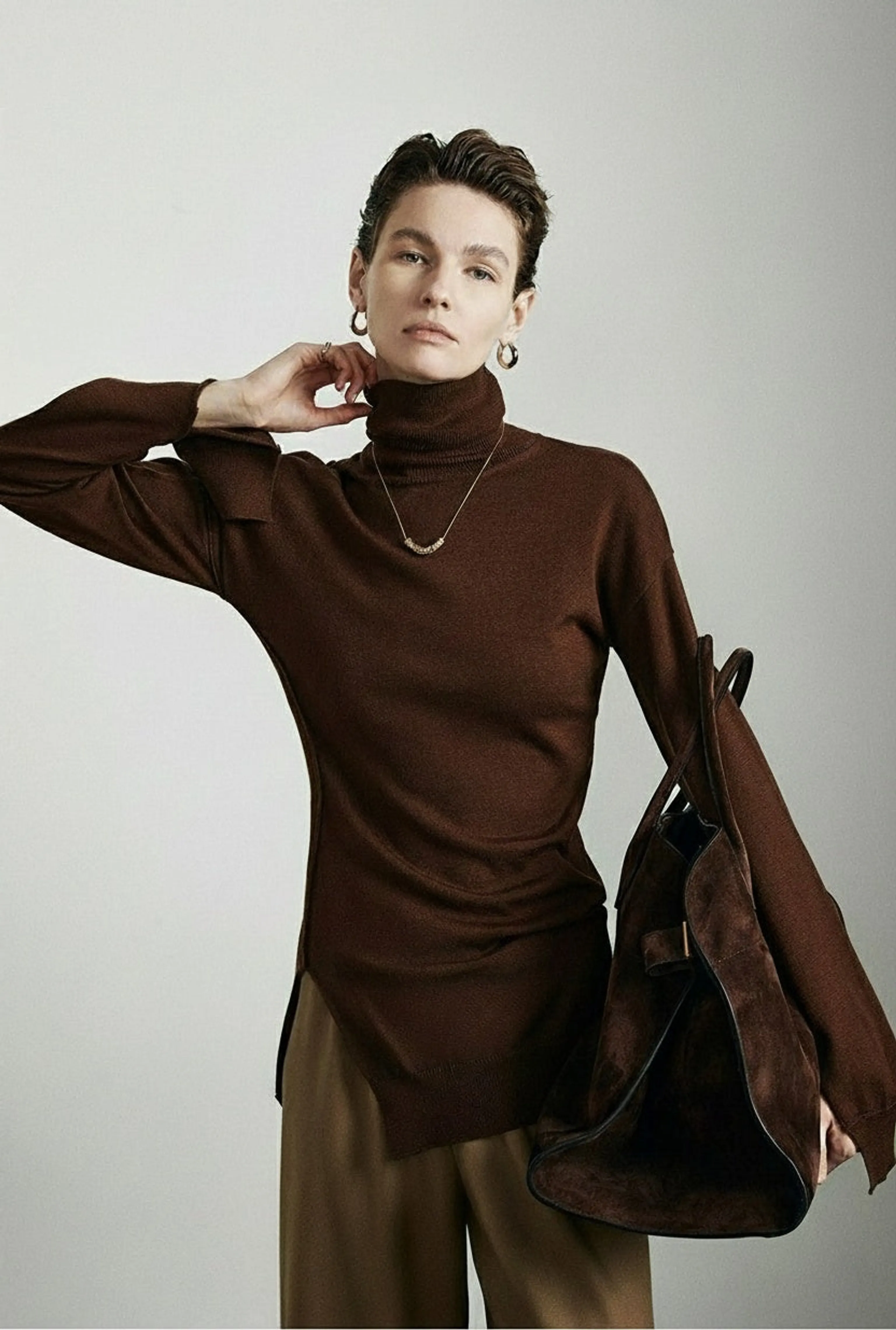 Slim High Neck Sweater - Image 3