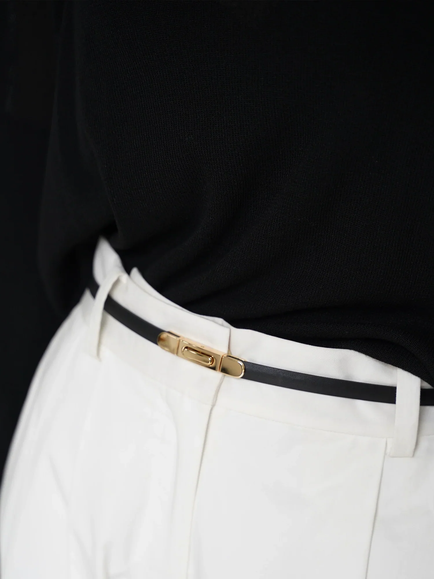 Slim Leather Waist Belt - Image 7