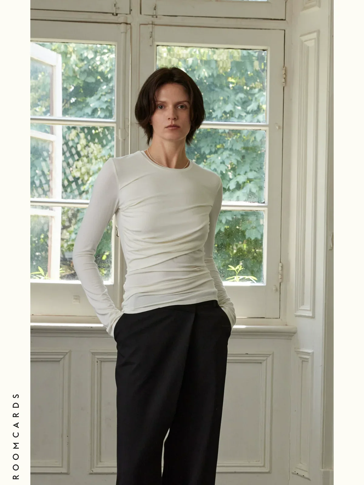 Slim Pleated Warm Top - Image 3