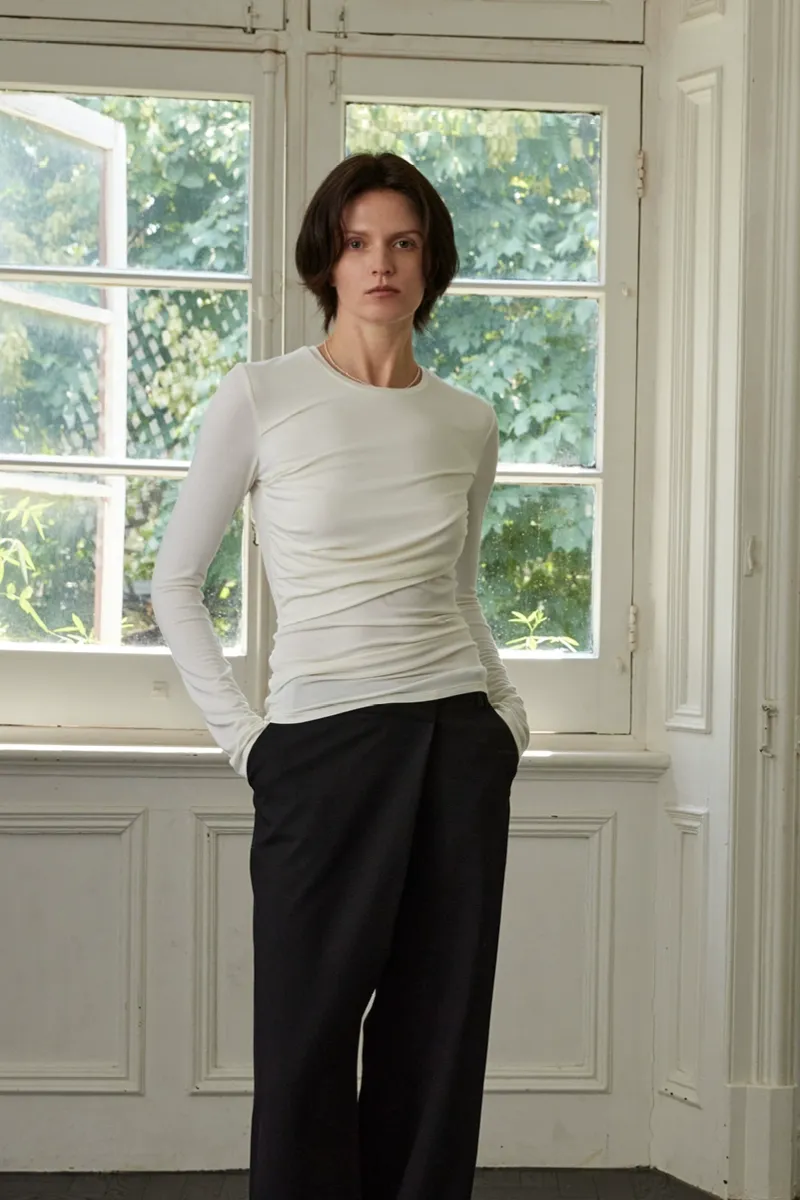 Slim Pleated Warm Top - Image 8