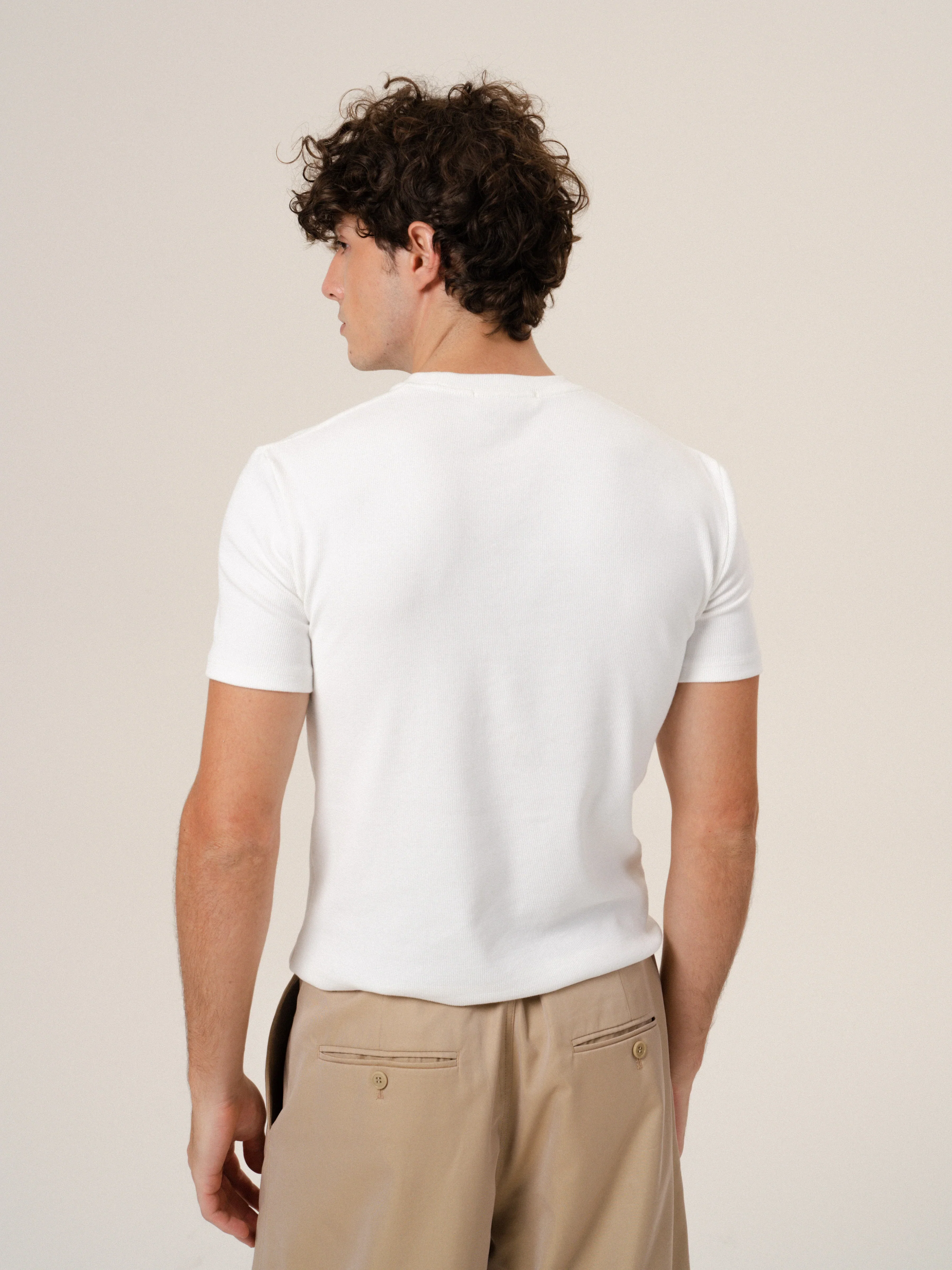 Slim Ribbed Crewneck T-Shirt - Image 9