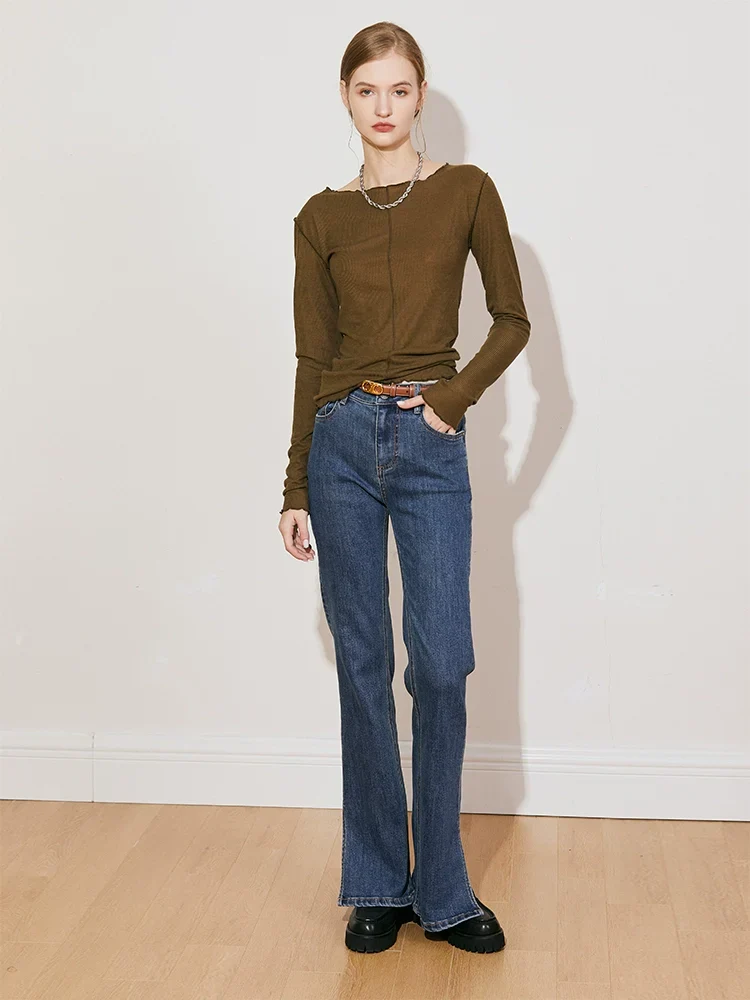 Slim Ribbed Knit Top - Image 2