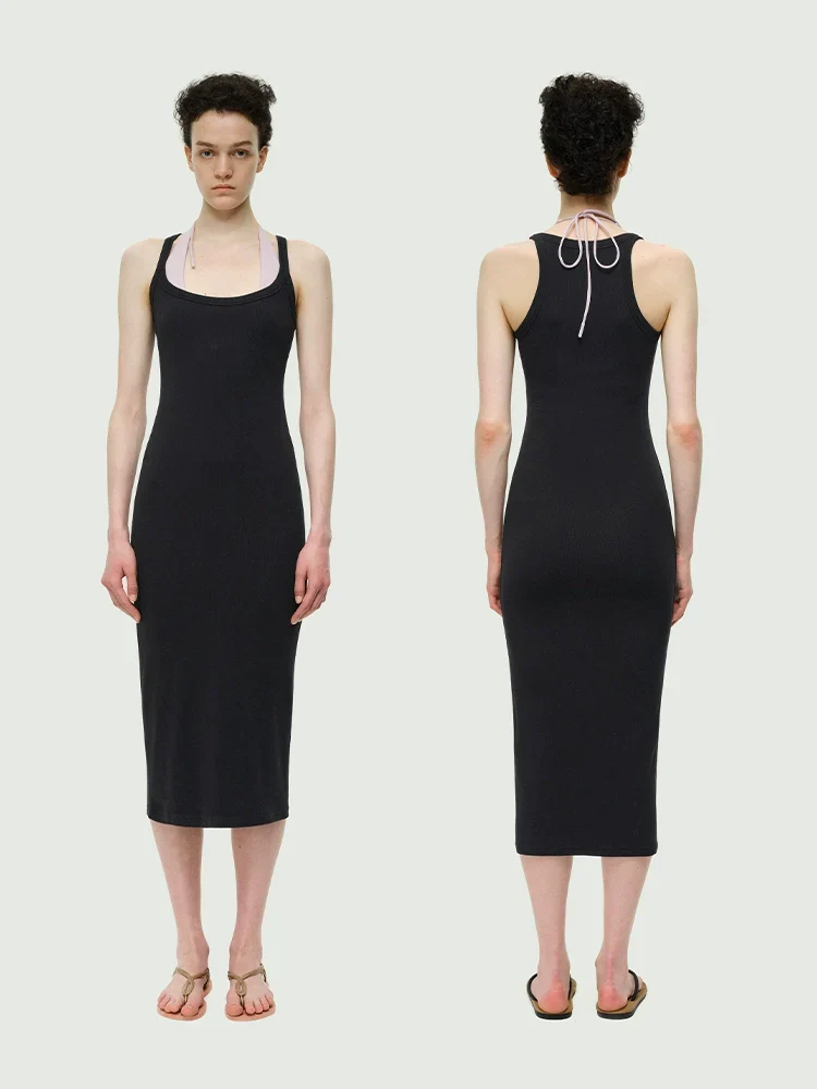 Slim Ribbed Sling Dress - Image 2