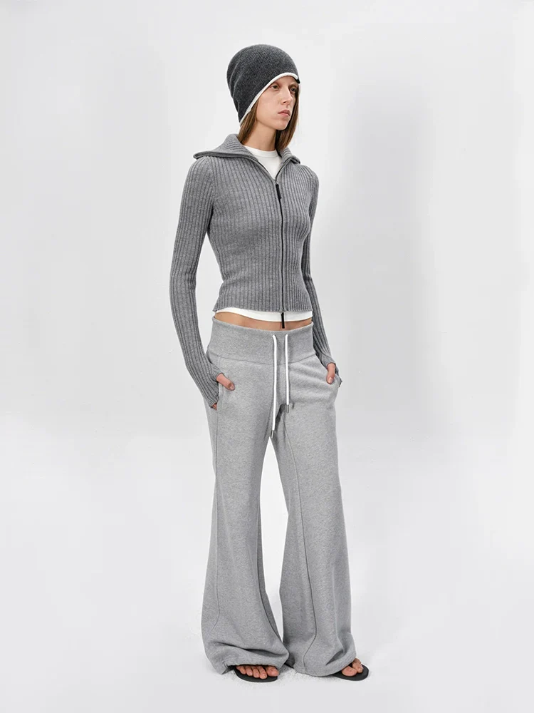 Slim Ribbed Wool Turtleneck Cardigan - Image 2
