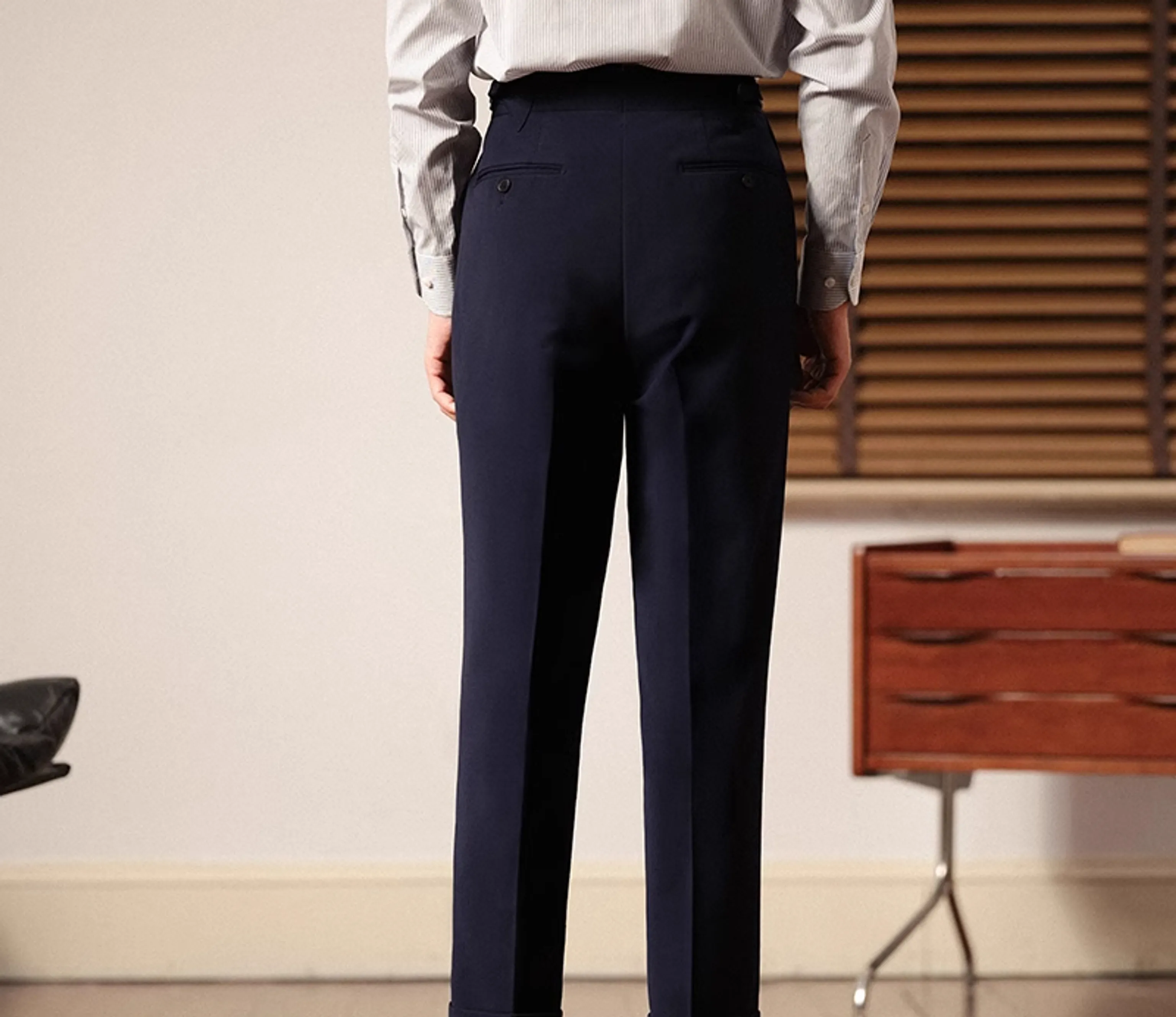Slim Straight Pleated Trousers - Image 8