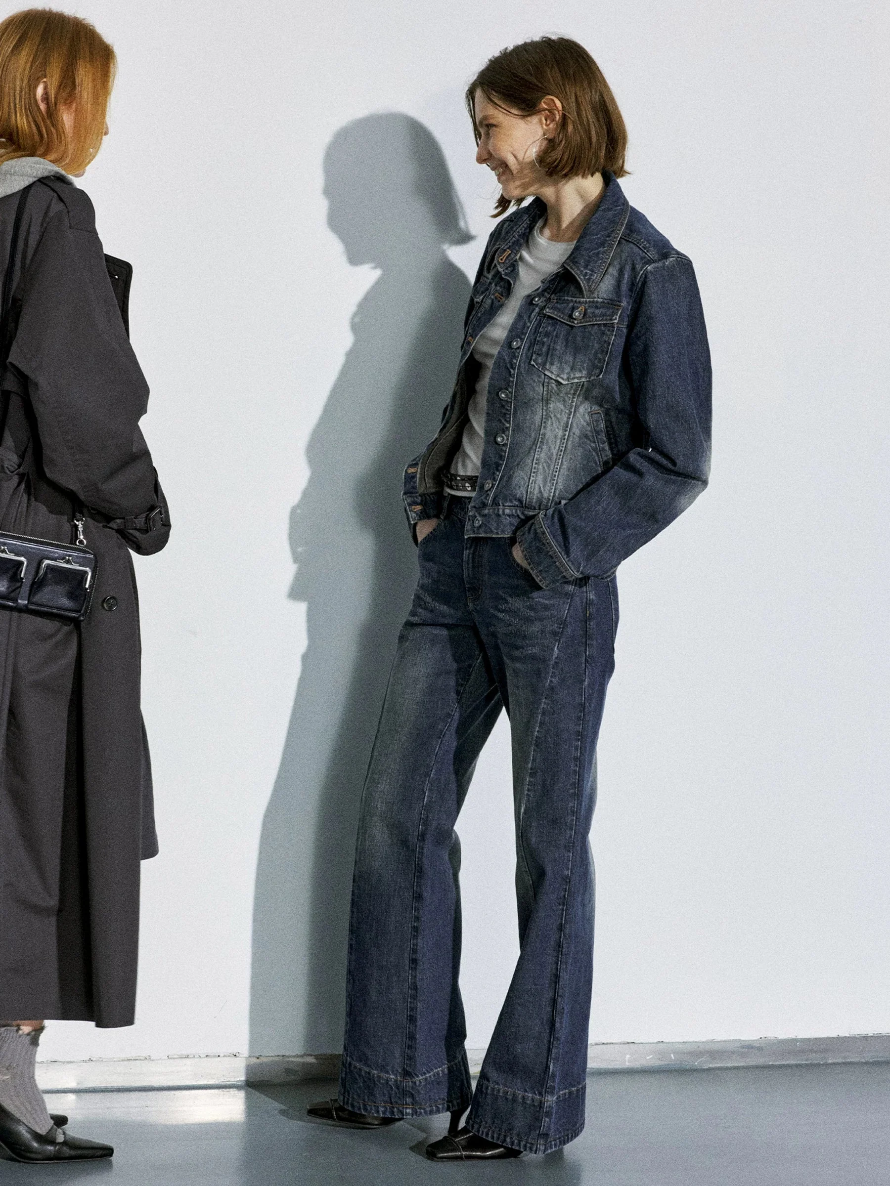 Slim Washed Denim Trucker Jacket - Image 5