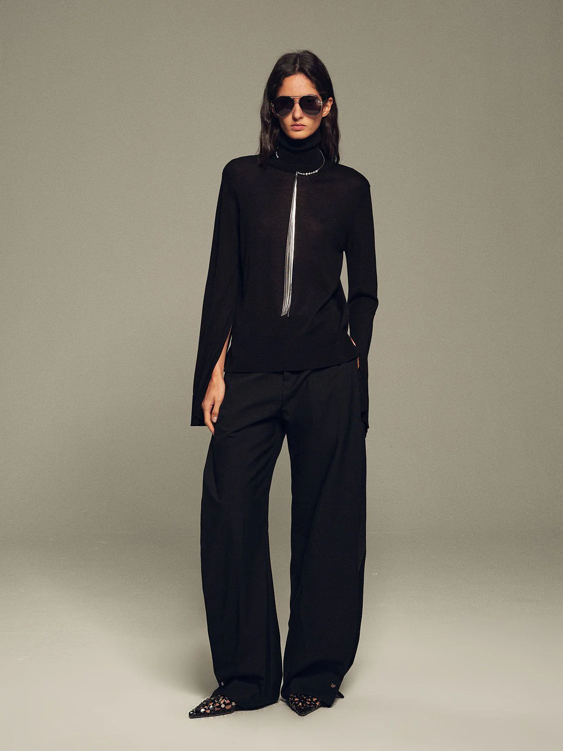 Slit Sleeve Turtleneck - Image 4