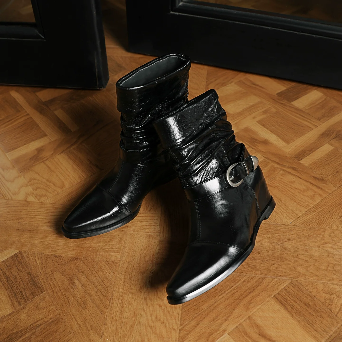 Slouch Buckle Pointed-Toe Ankle Boot - Image 3