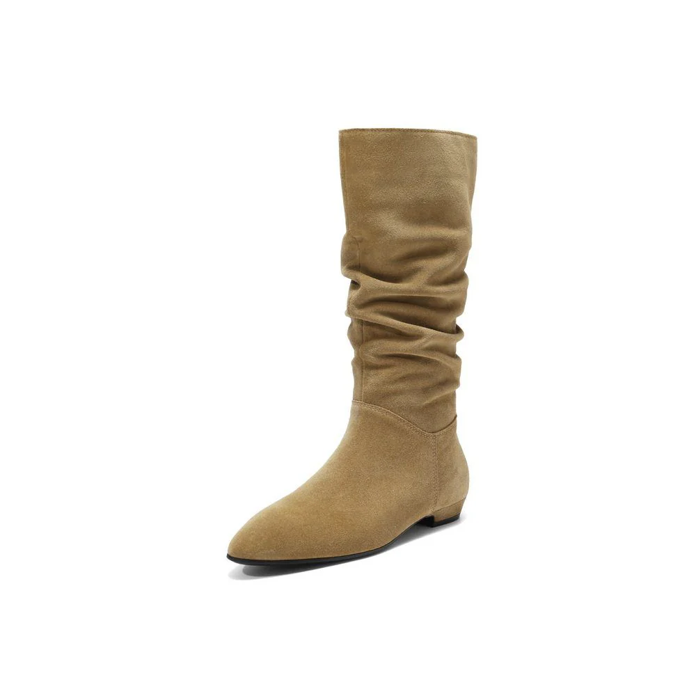 Slouch Suede Boots - Image 2
