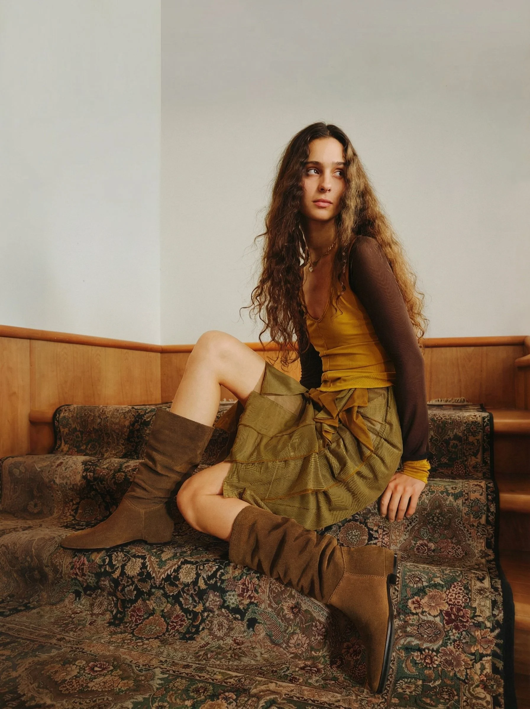 Slouch Suede Boots - Image 4