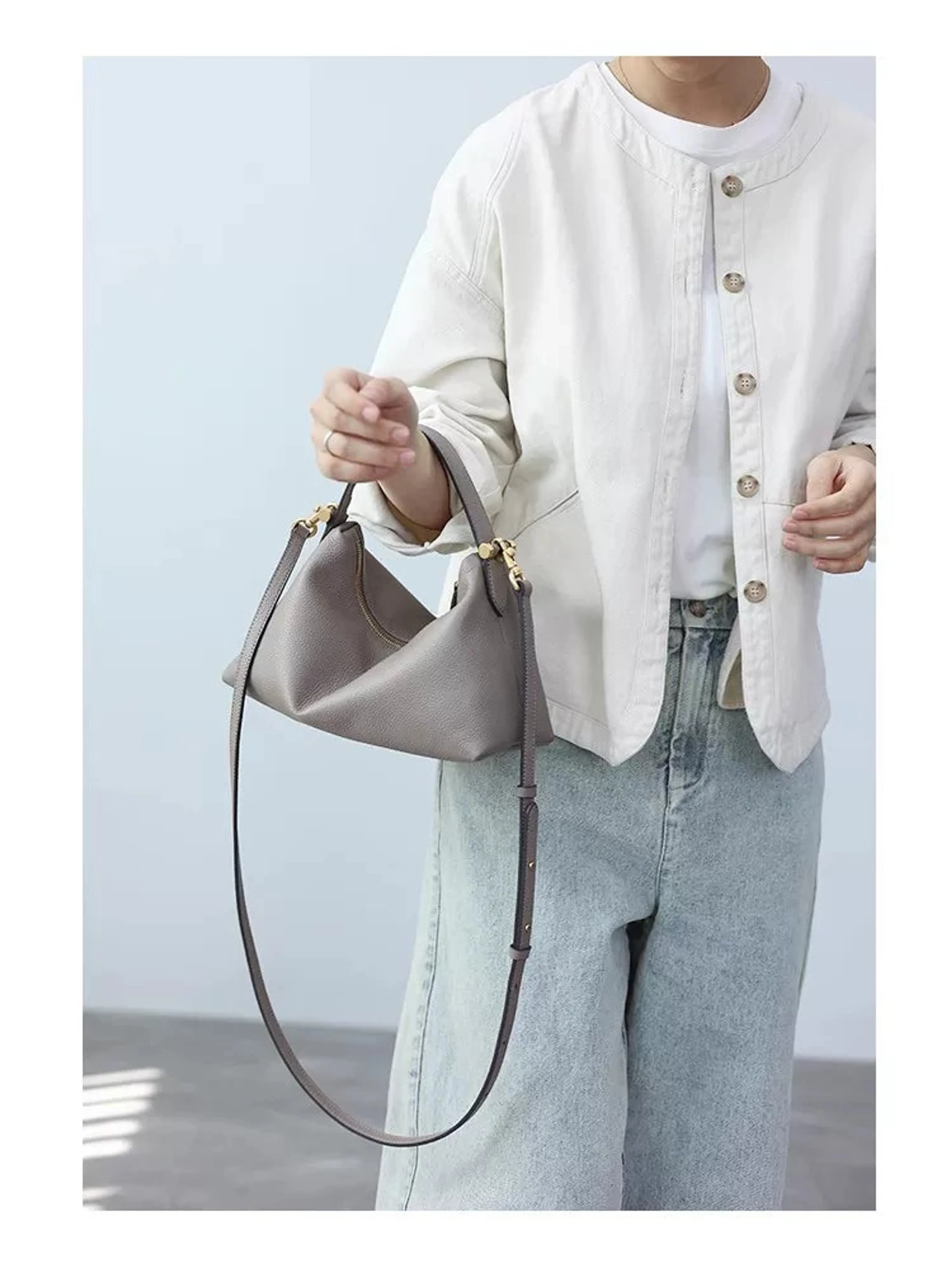 Slouchy Pebbled Leather Crossbody - Image 17