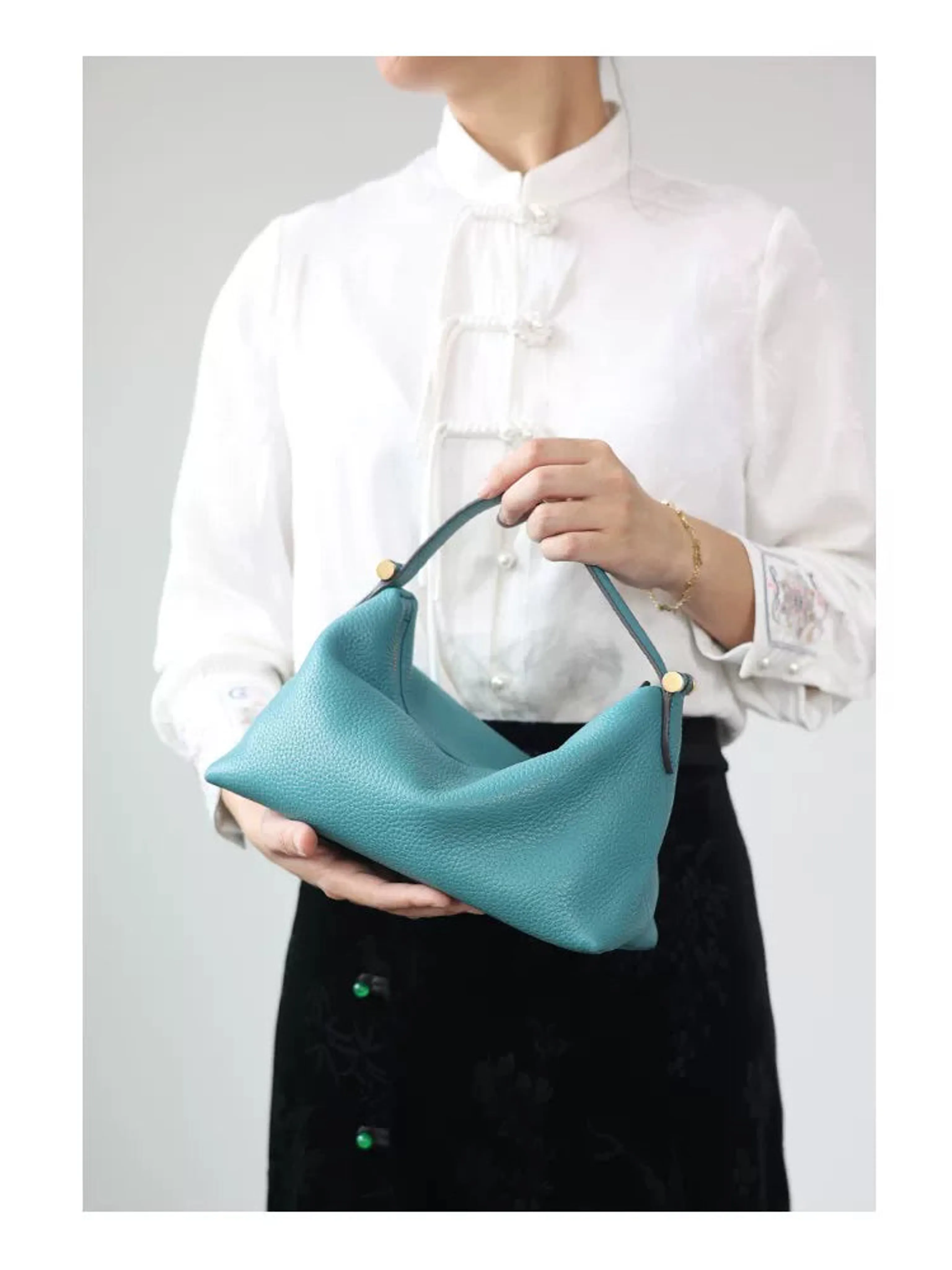 Slouchy Pebbled Leather Crossbody - Image 5