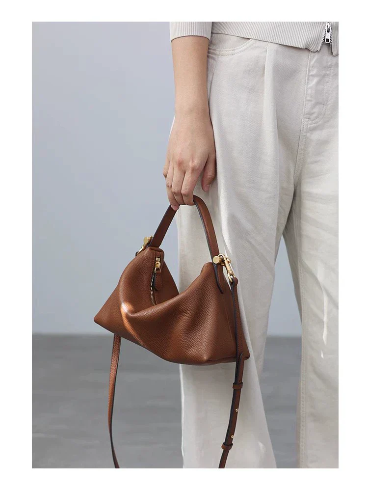 Slouchy Pebbled Leather Crossbody - Image 6