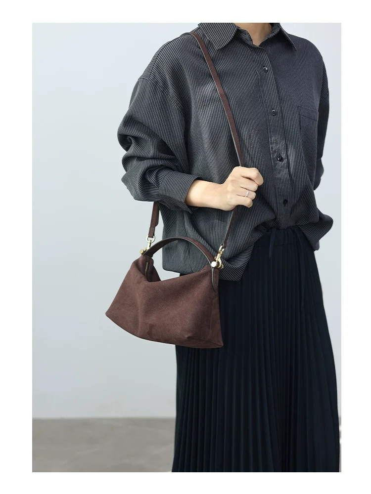 Slouchy Pebbled Leather Crossbody - Image 8