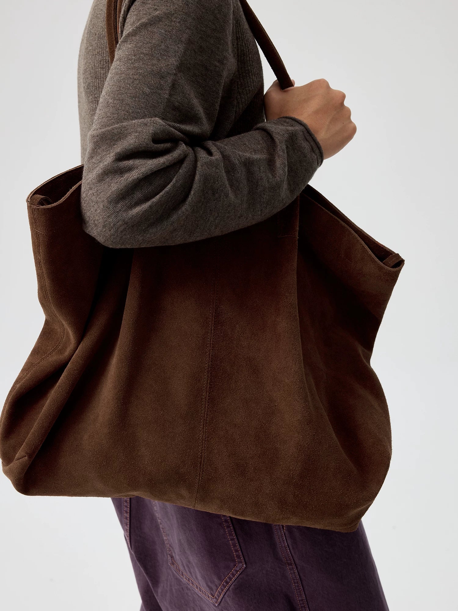 Slouchy Suede Tote - Image 2