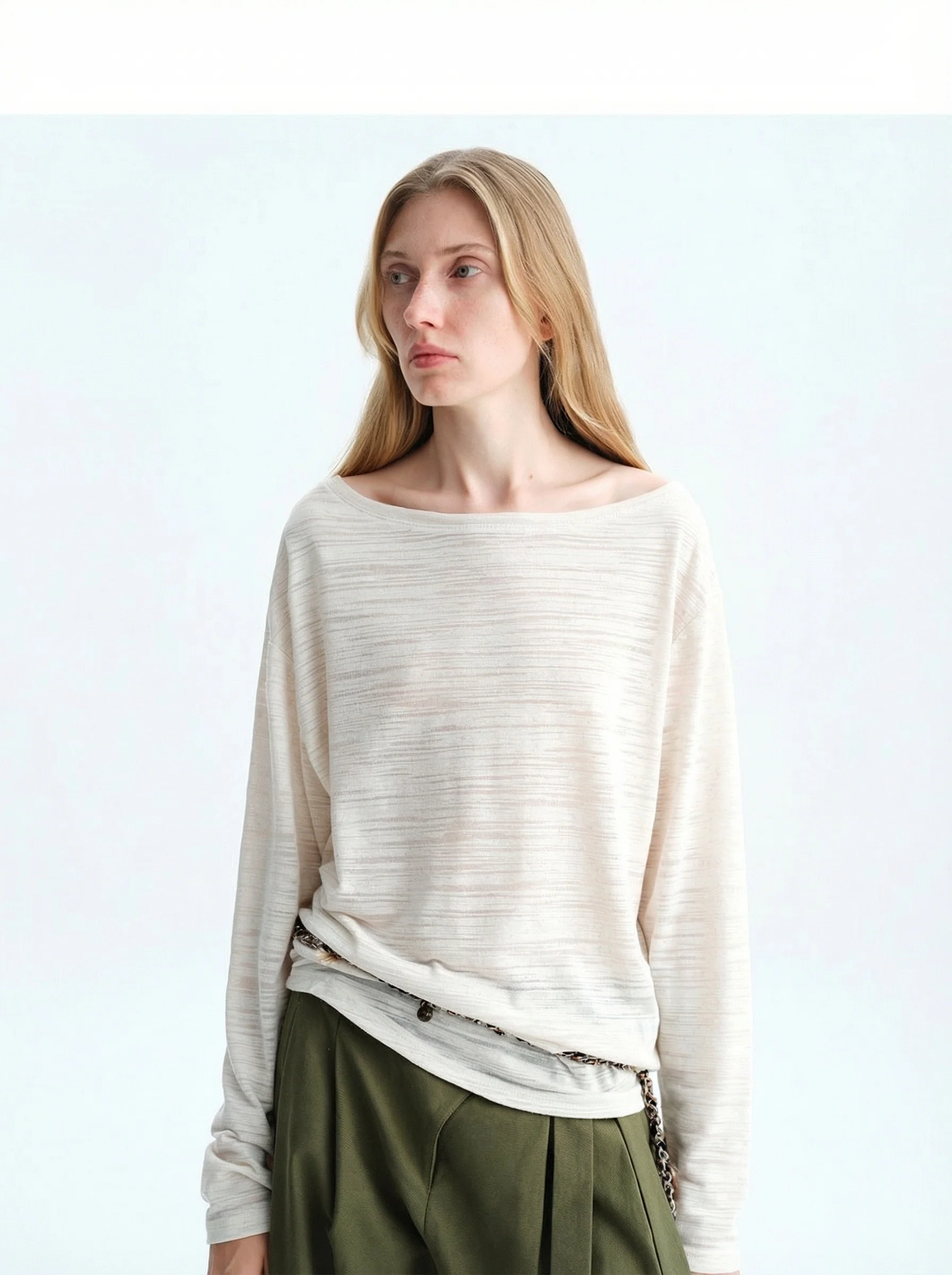 Slub Boatneck Top
