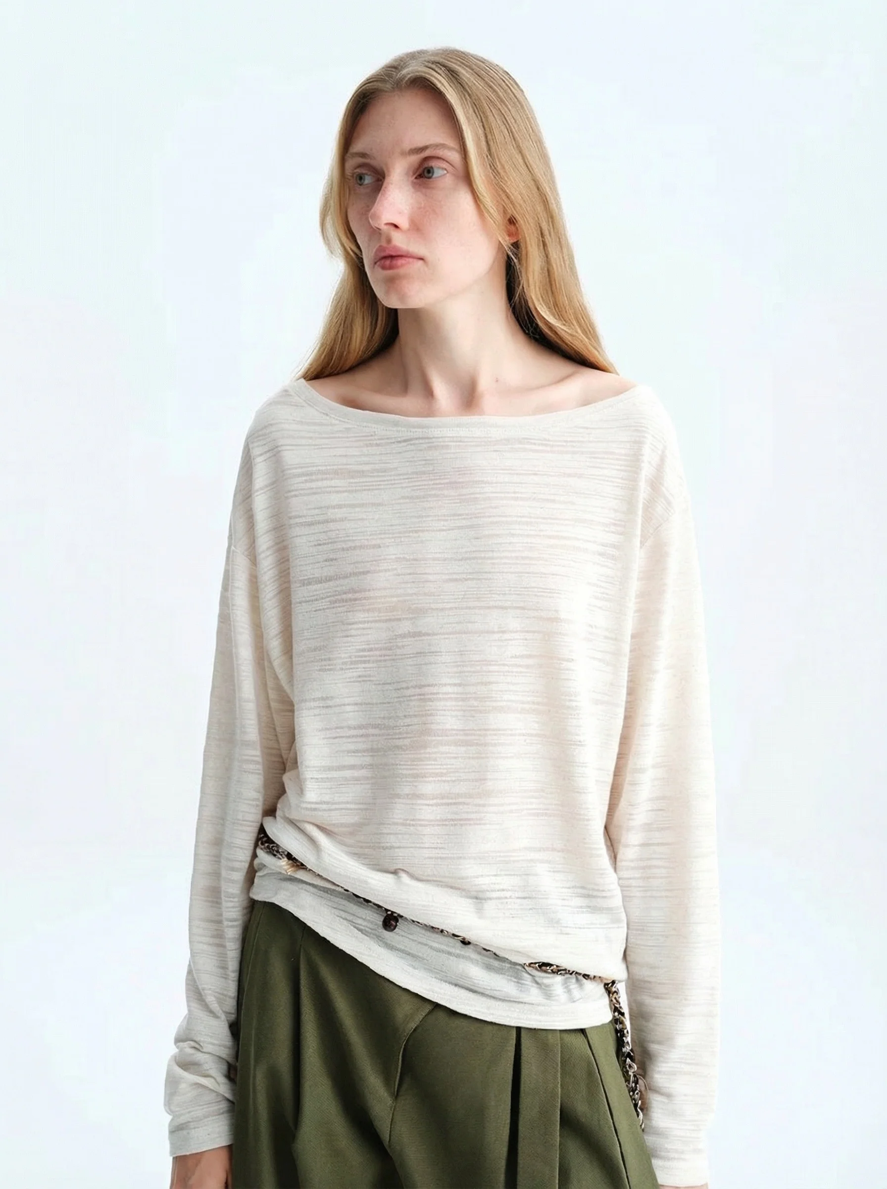 Slub Boatneck Top - Image 5