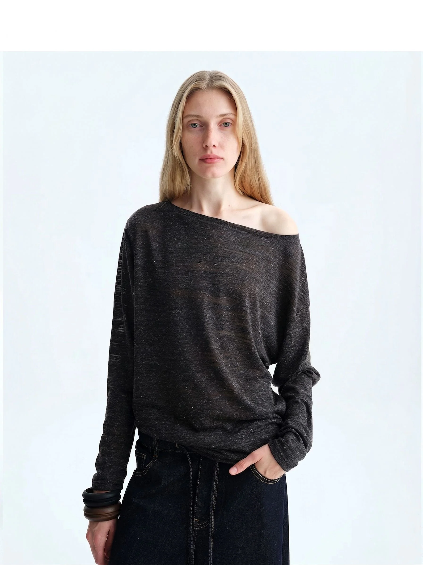Slub Boatneck Top - Image 7