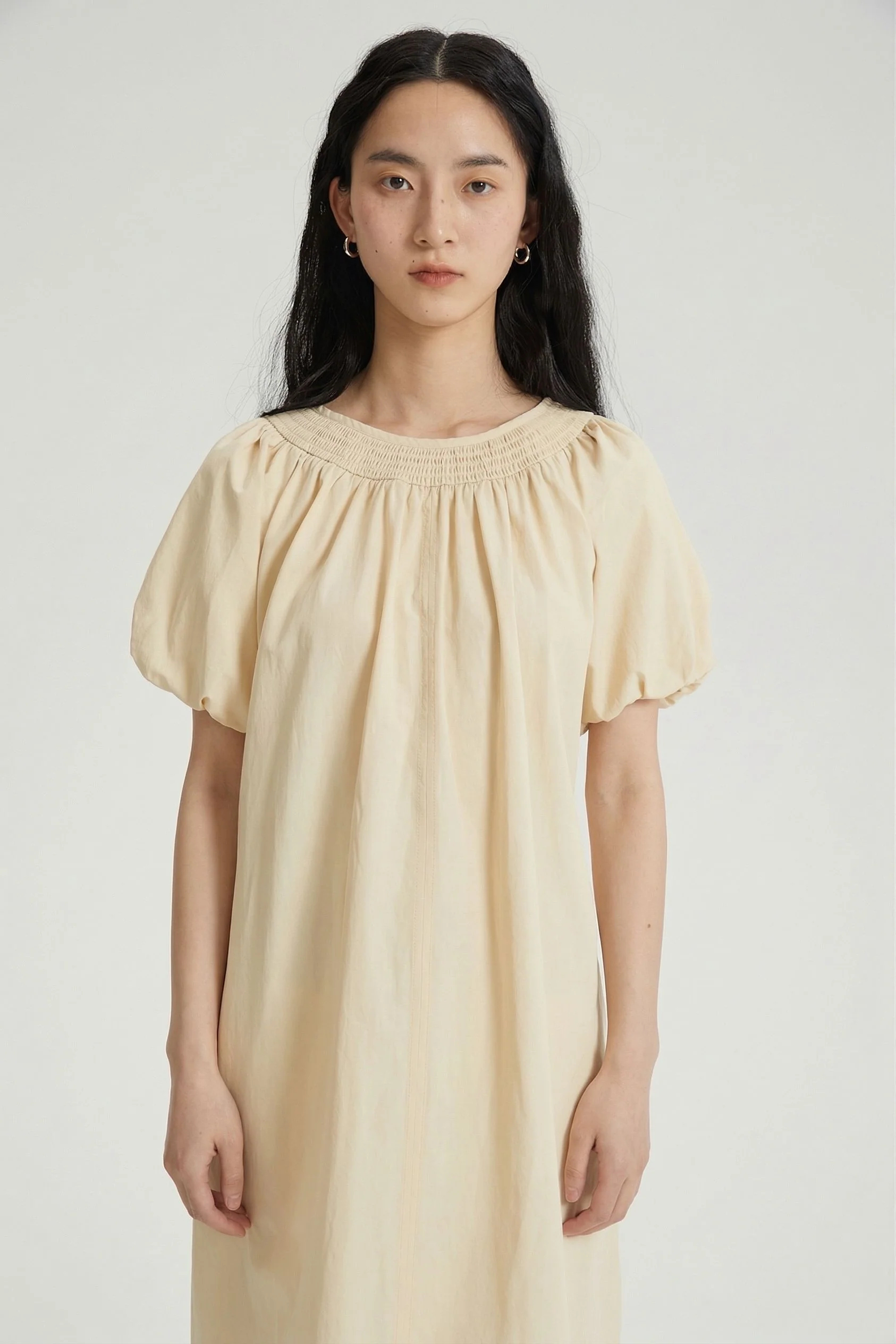 Smocked Yoke Midi Dress - Image 3