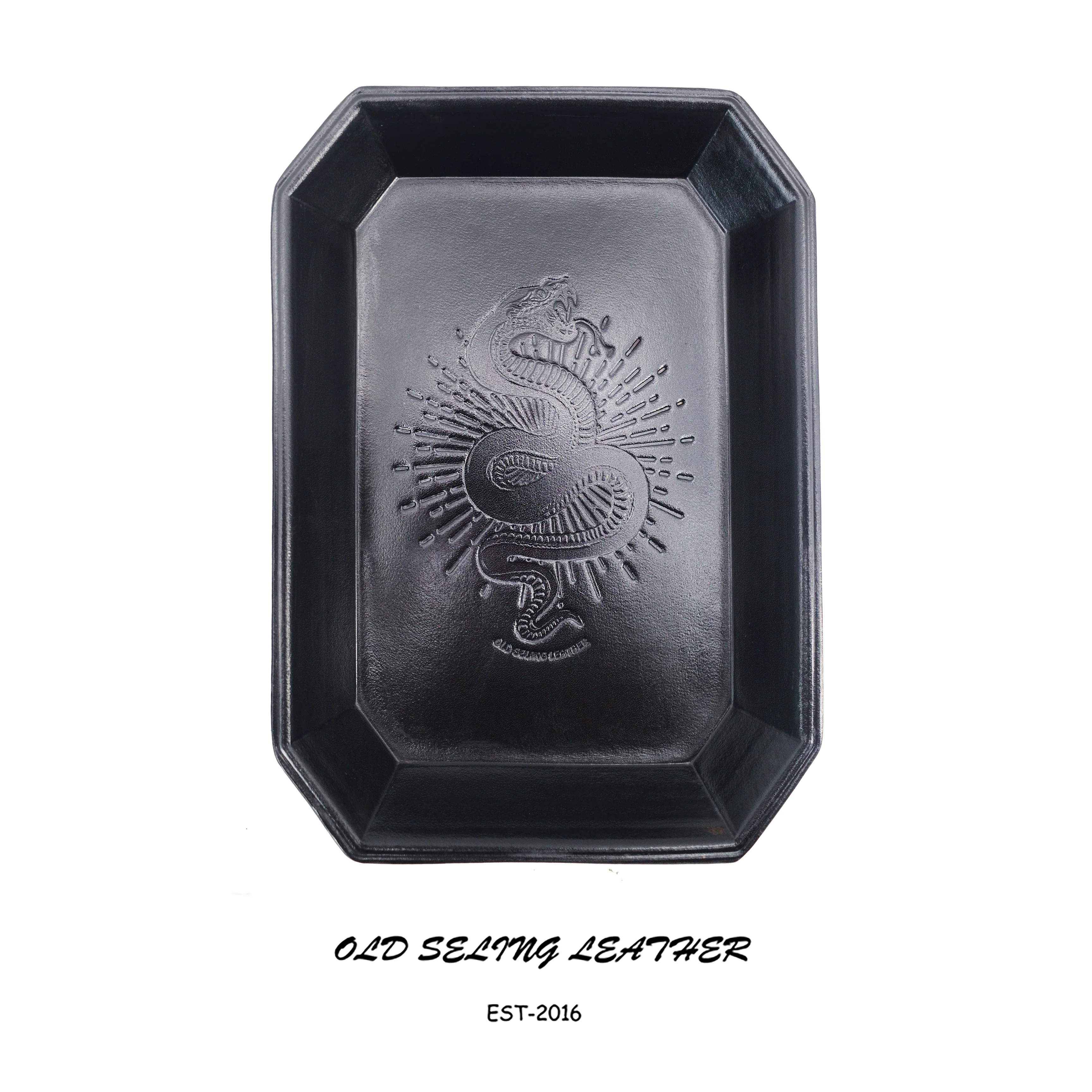 Snake-Embossed Leather Valet Tray - Image 10