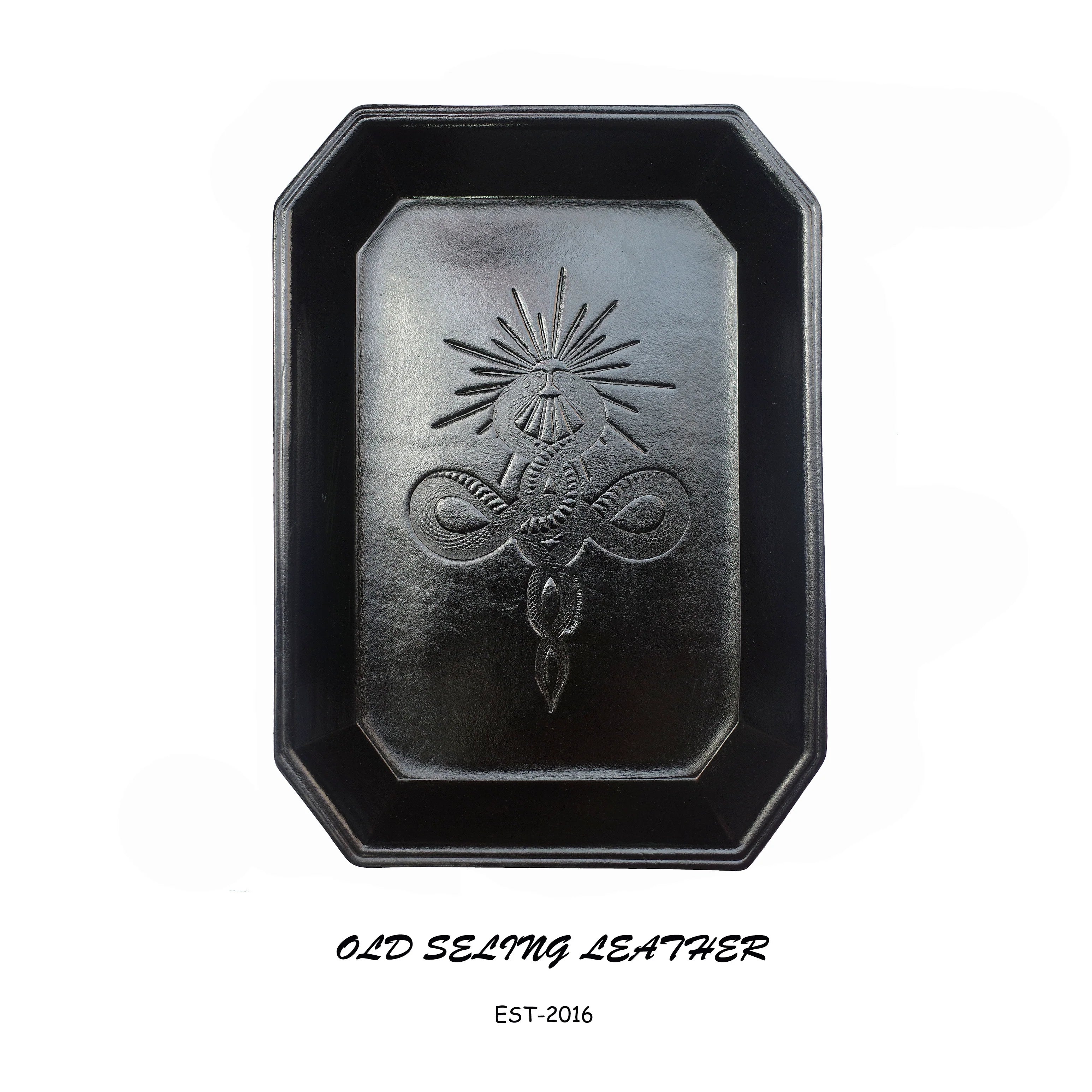 Snake-Embossed Leather Valet Tray - Image 11