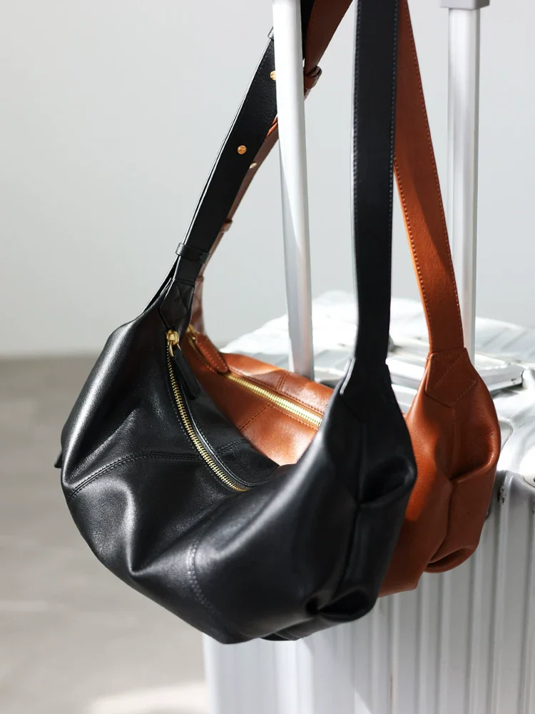 Soft Leather Croissant Bag - Image 13