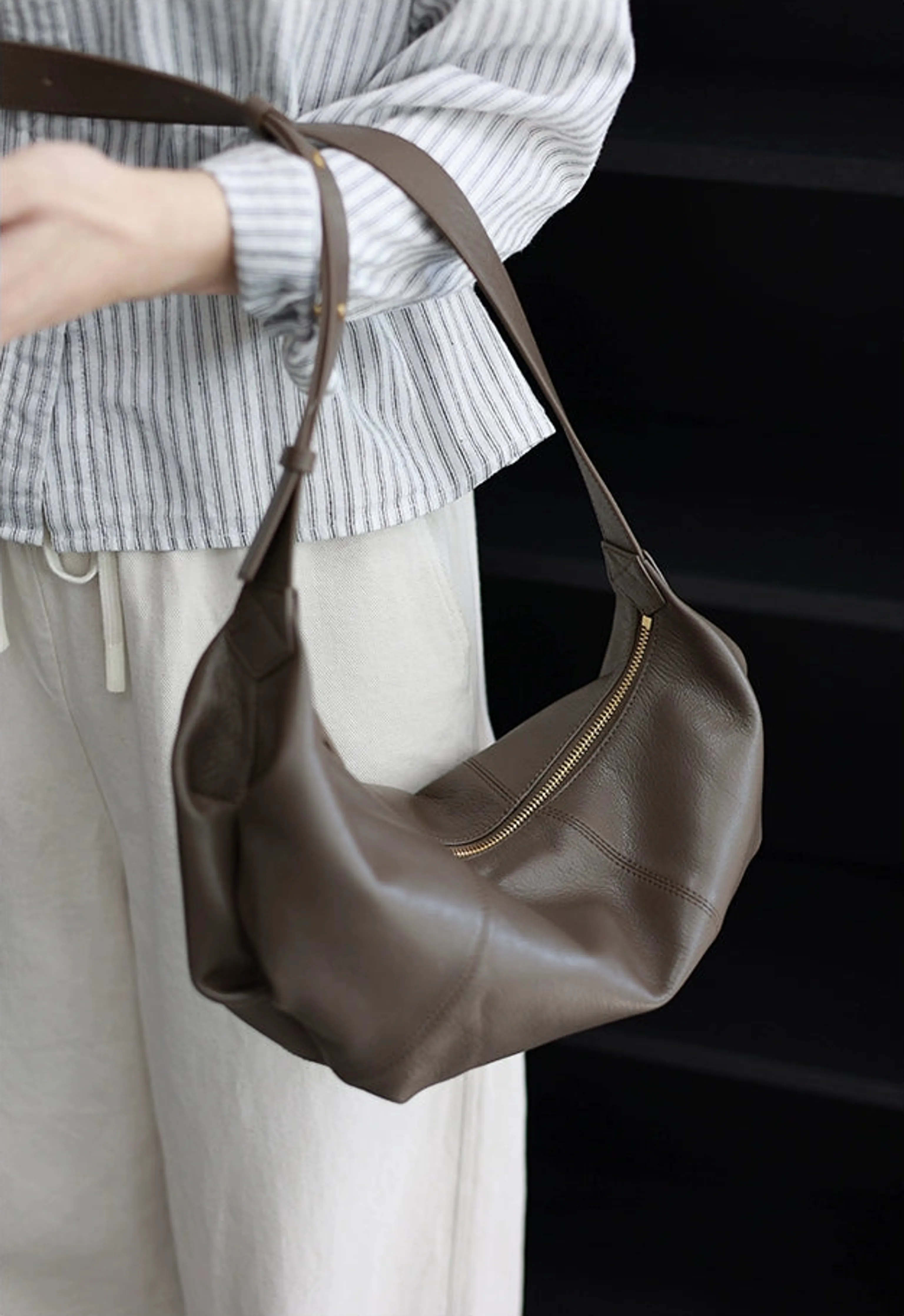 Soft Leather Croissant Bag - Image 5