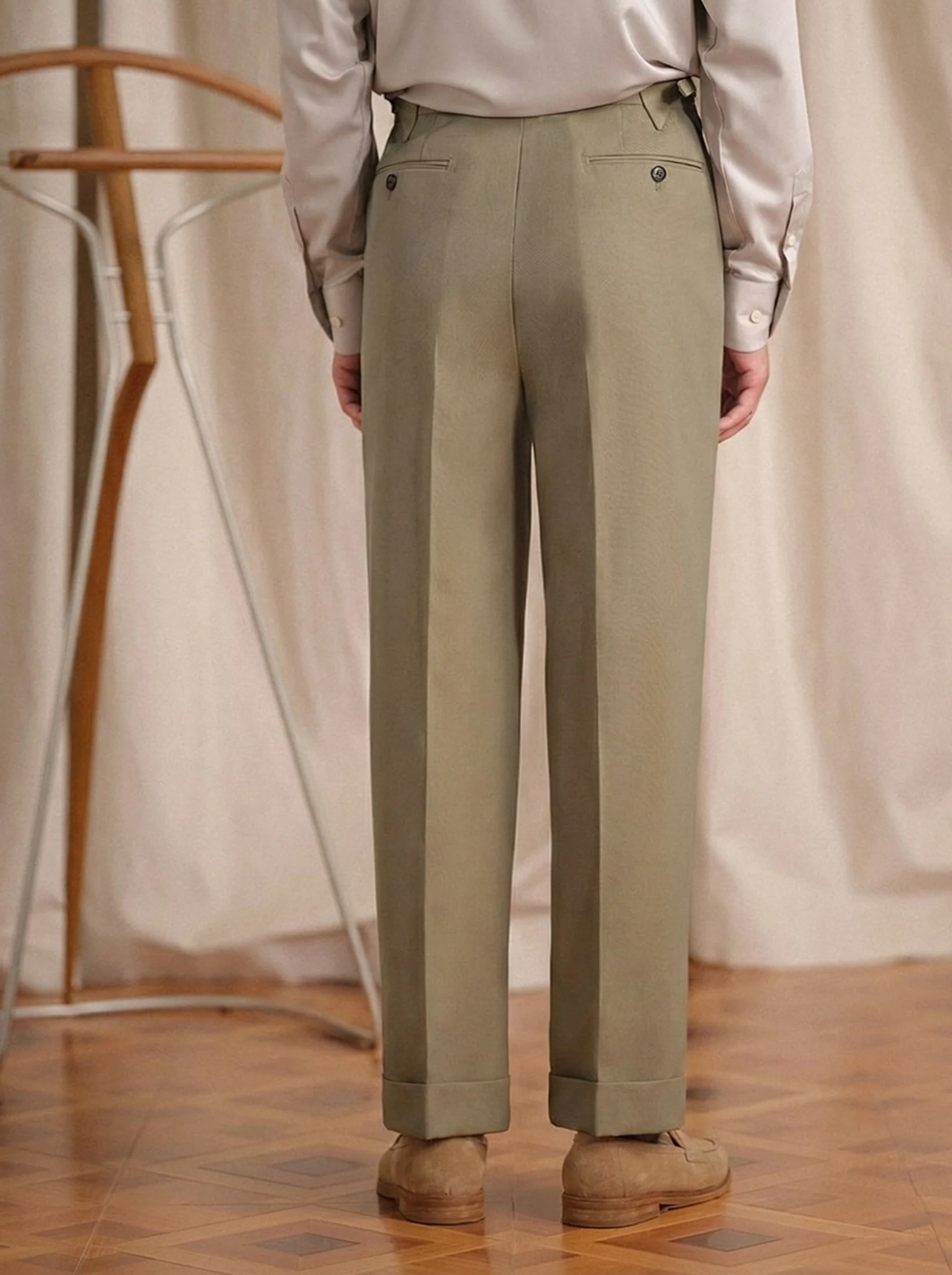 Solaro Wool Pleated Trousers - Image 3