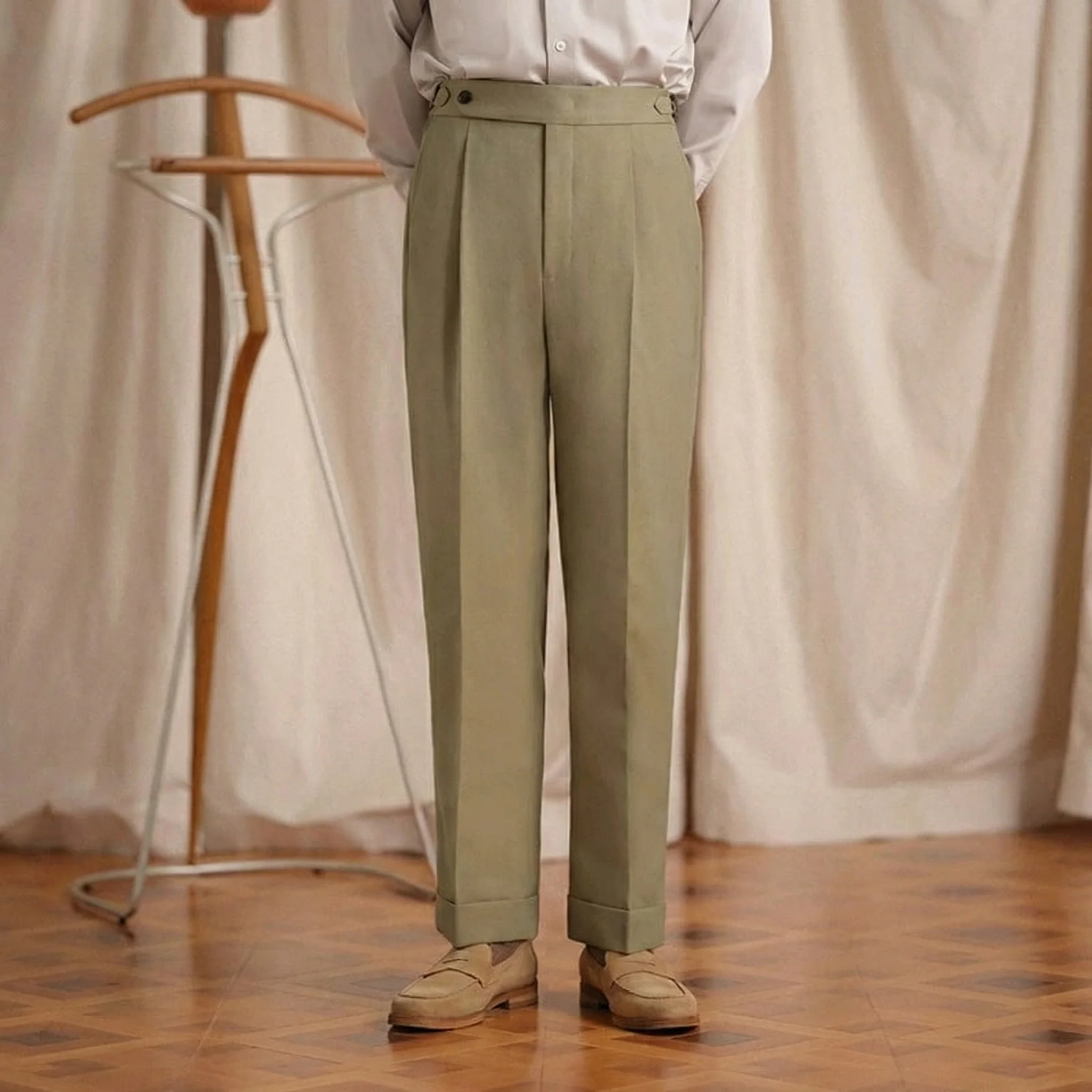 Solaro Wool Pleated Trousers - Image 5