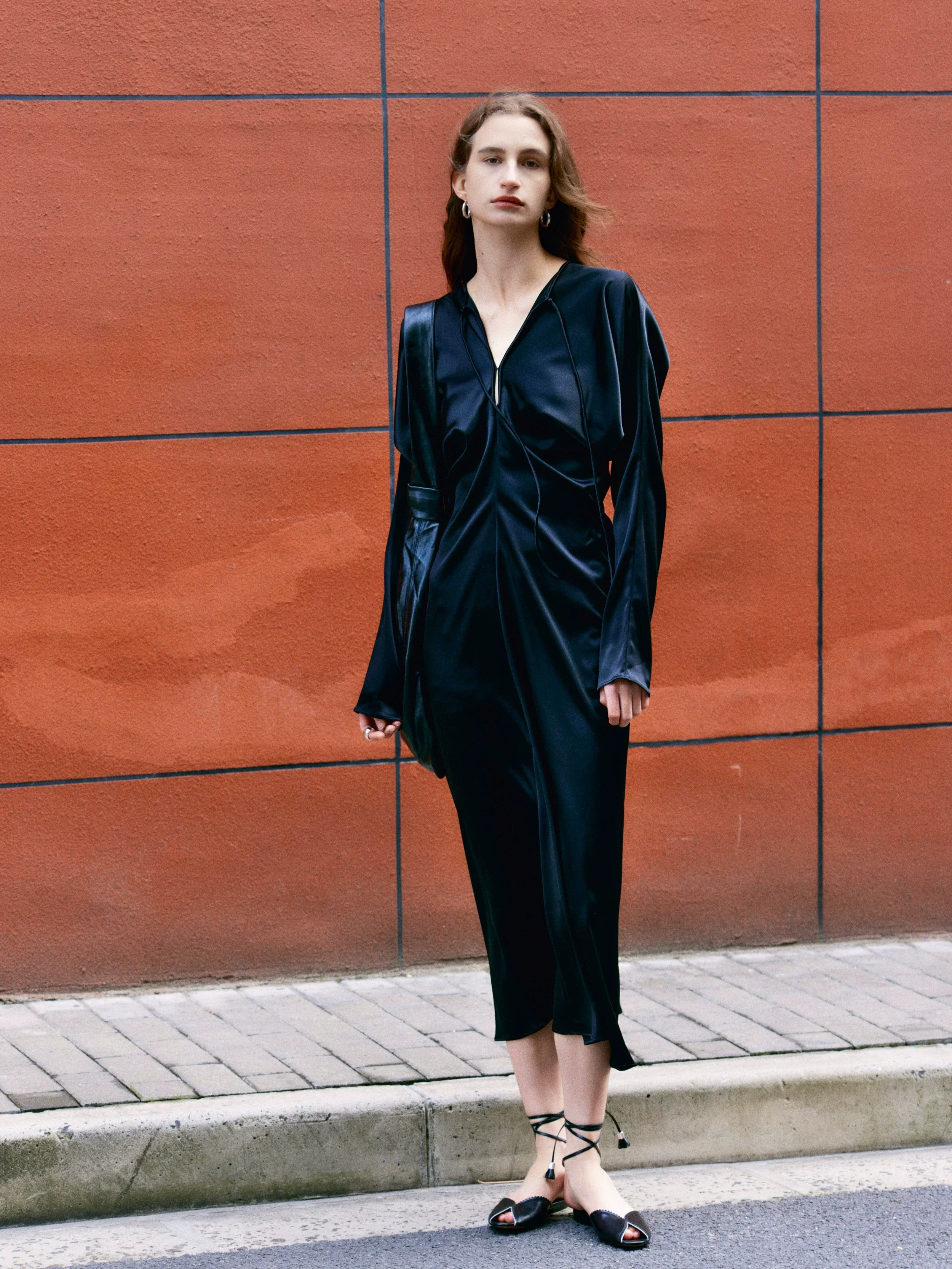 Sophisticated Satin Elegance Dress - Image 2