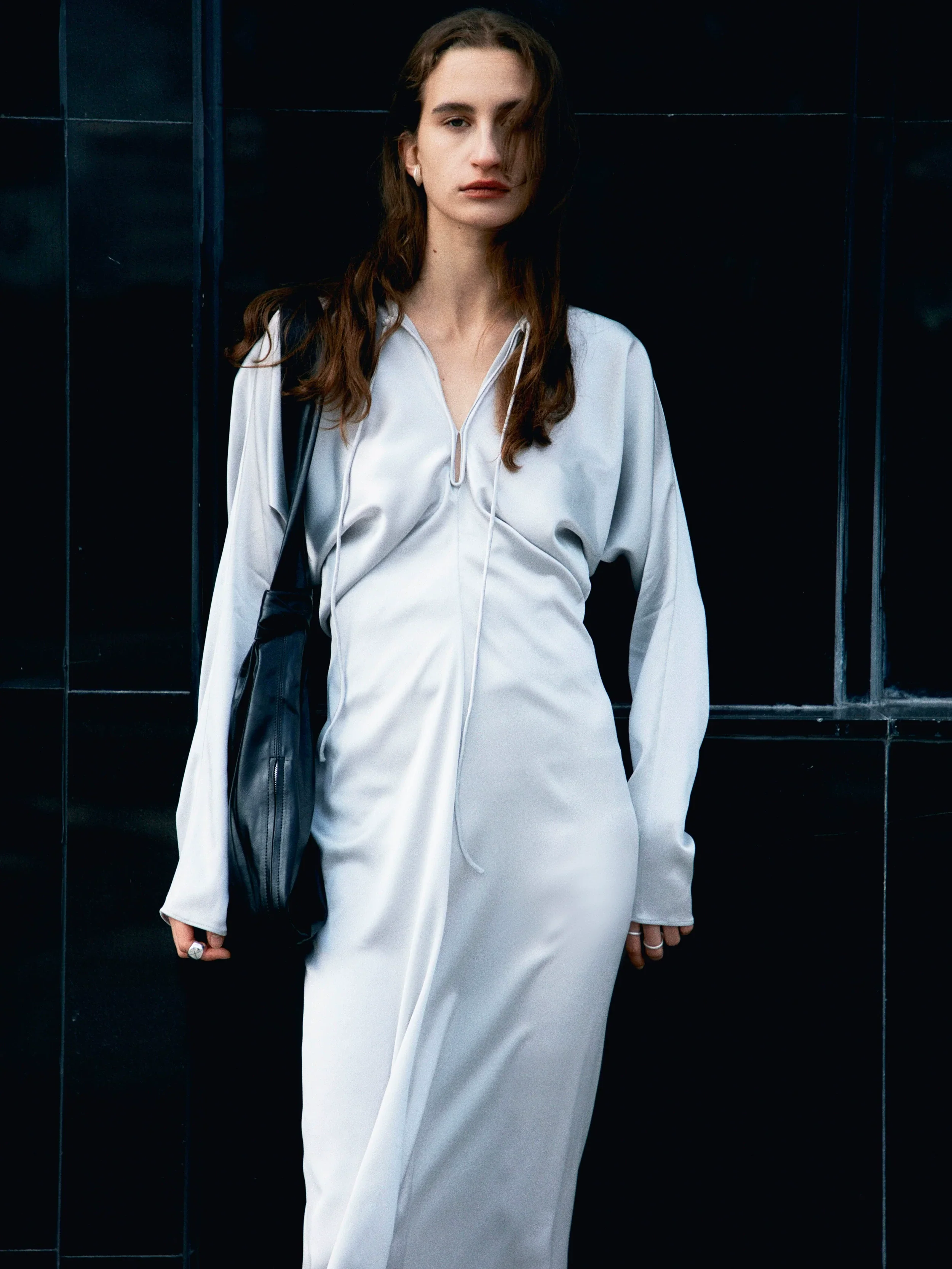 Sophisticated Satin Elegance Dress - Image 3