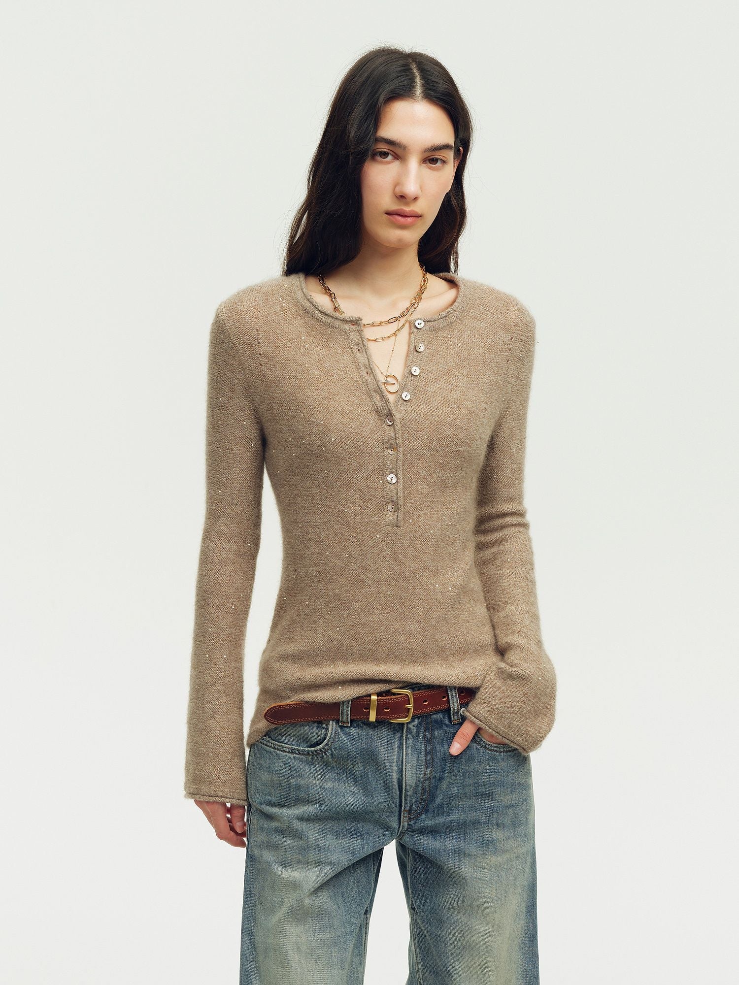 Sparkle Henley Sweater - Image 4