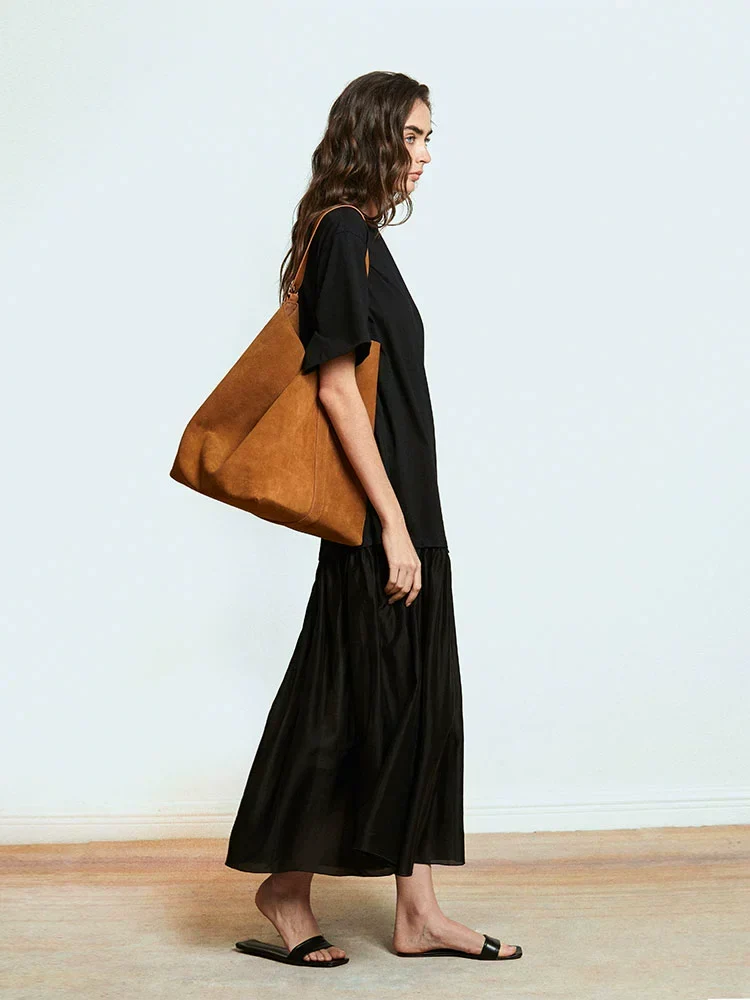 Spliced T-shirt Midi Dress - Image 2