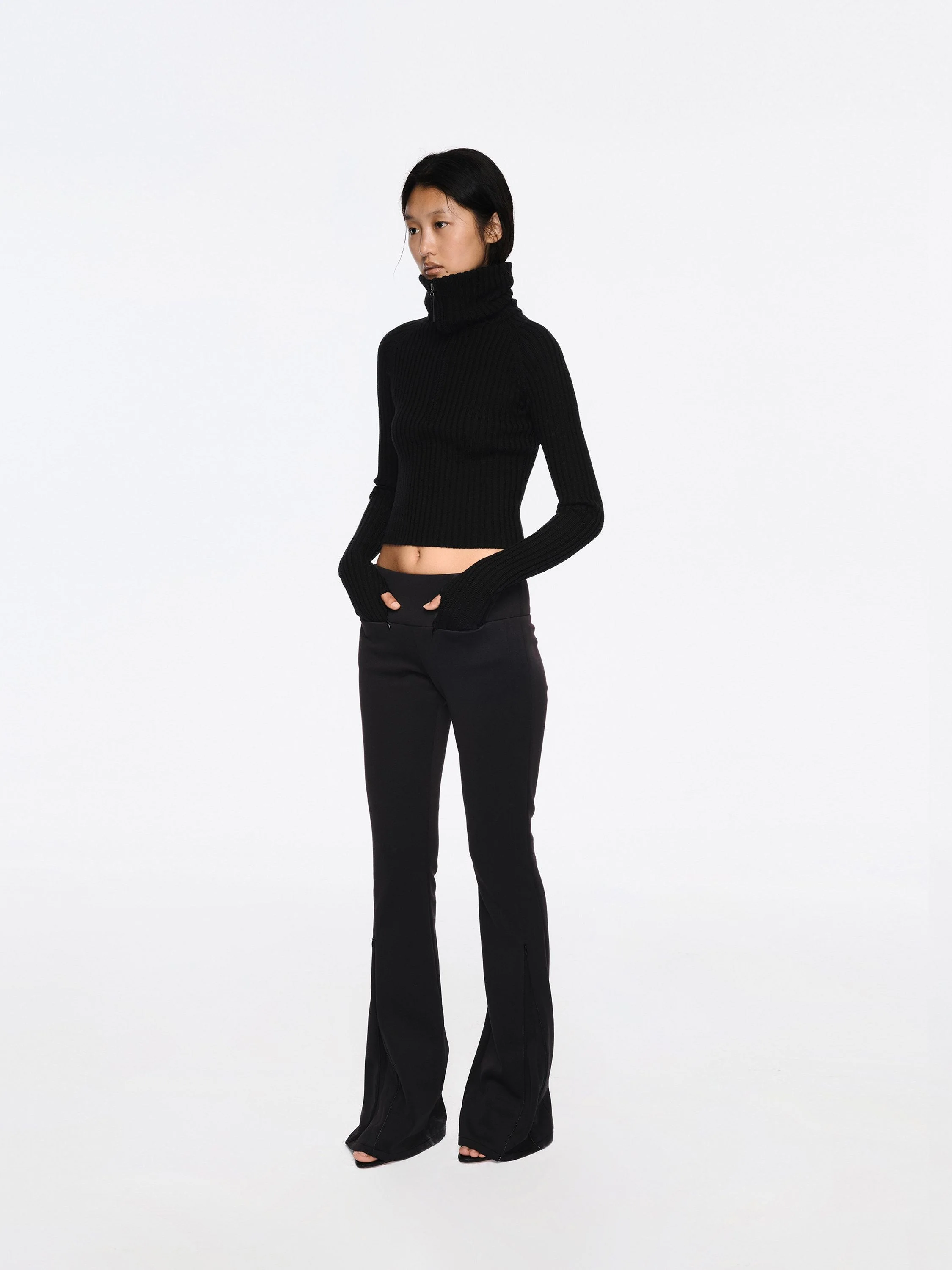Split Hem Flare Pants - Image 4