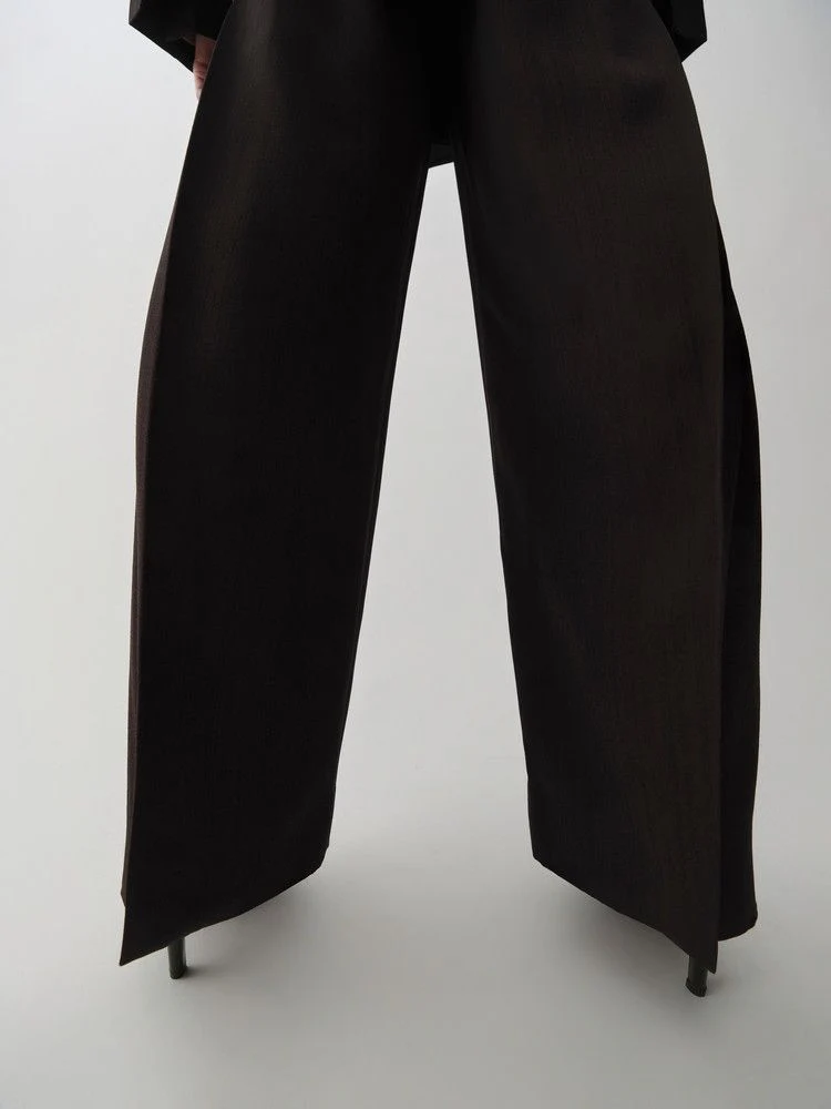 Split-Hem Wide Trousers - Image 3