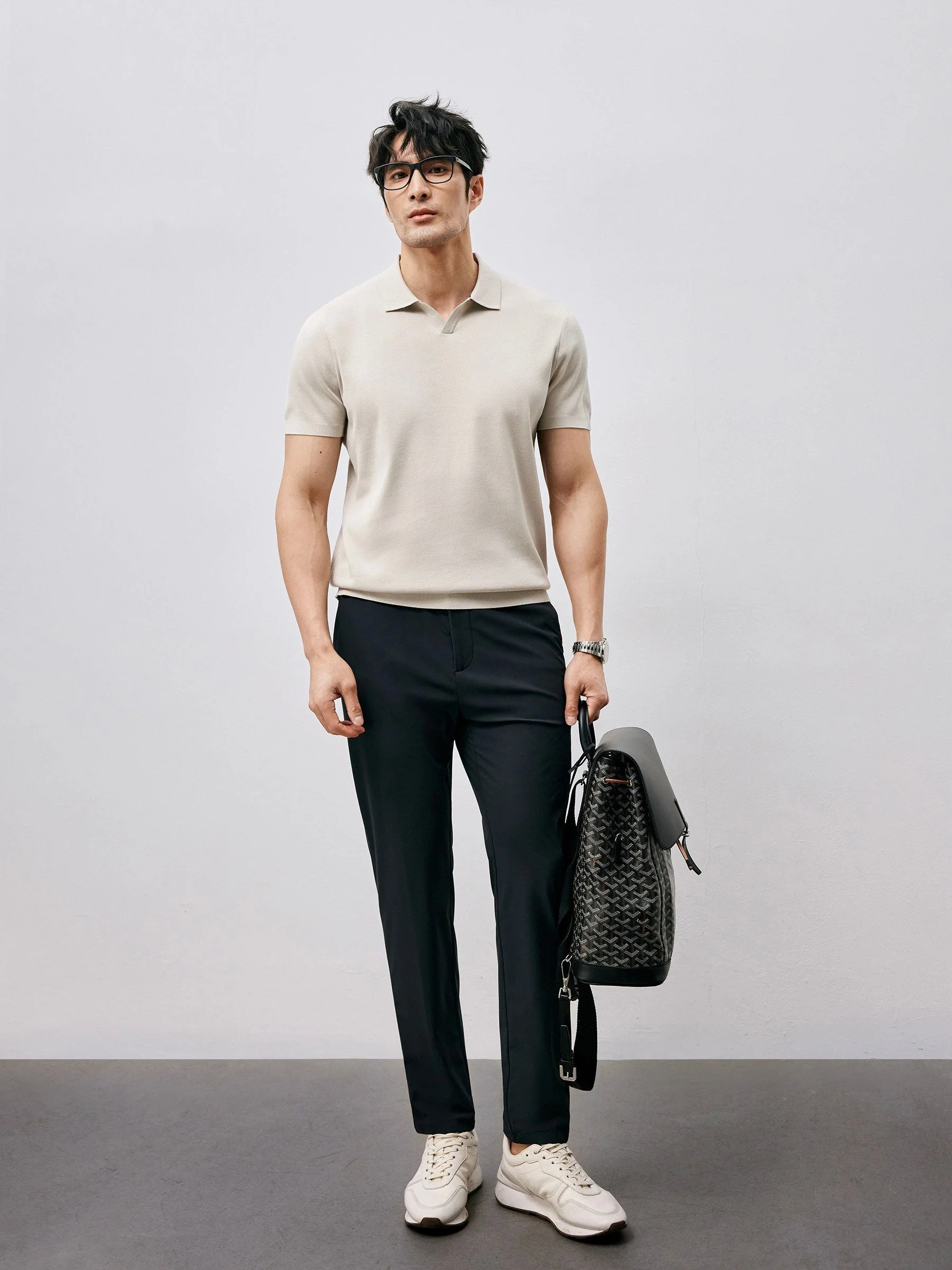Split-Neck Knit Polo - Image 3