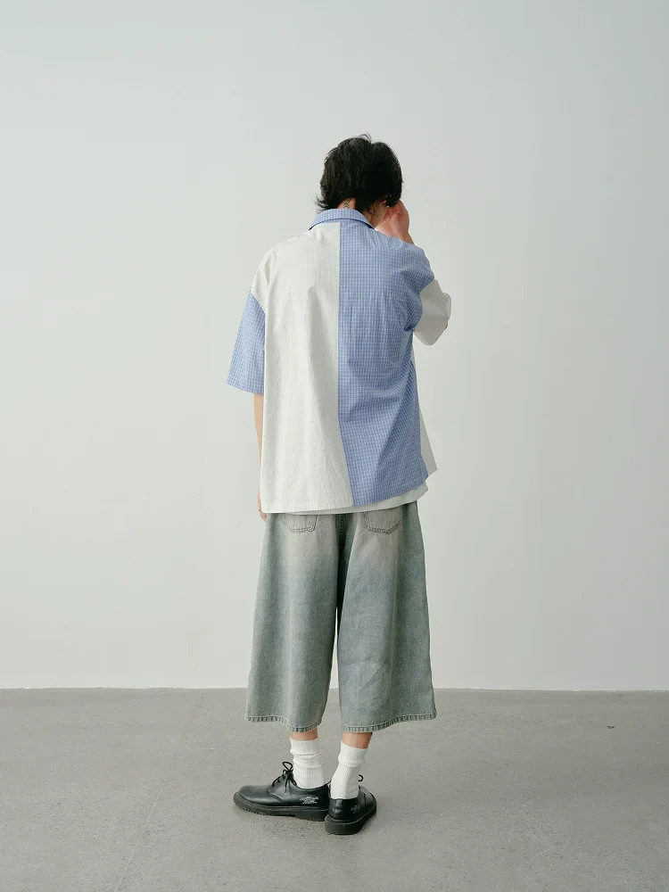 Split-Panel Cotton Shirt - Image 4