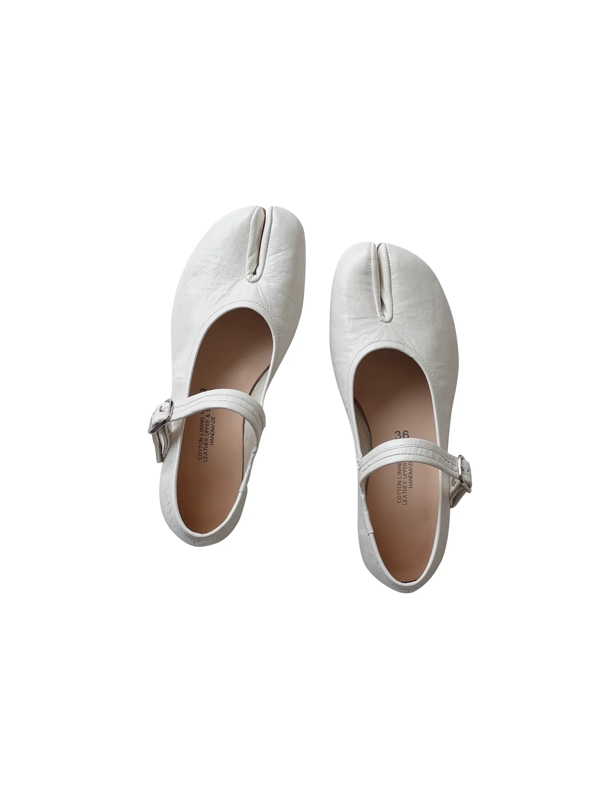 Split-Toe Leather Mary Jane Shoes - Image 4