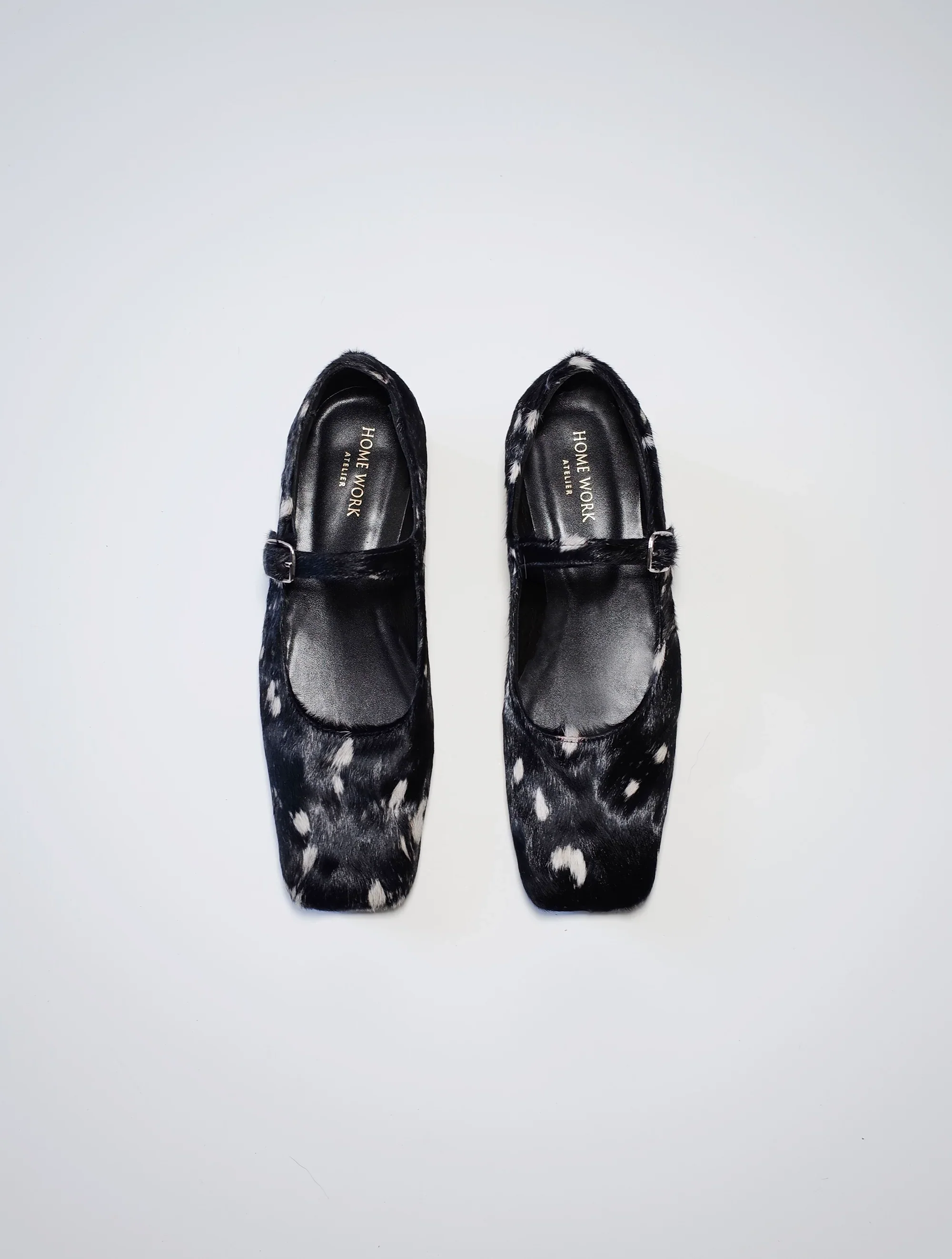 Spotted Horsehair Mary Jane Shoes - Image 2