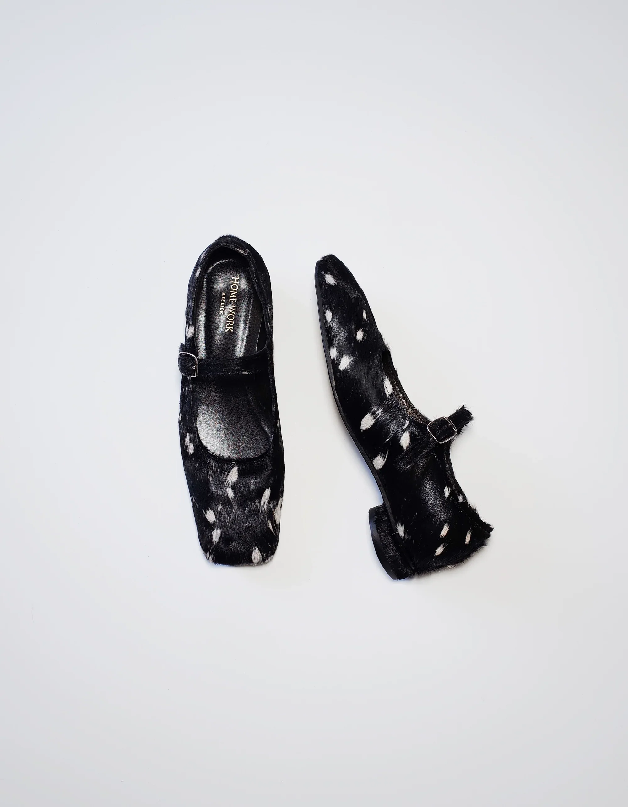 Spotted Horsehair Mary Jane Shoes - Image 3