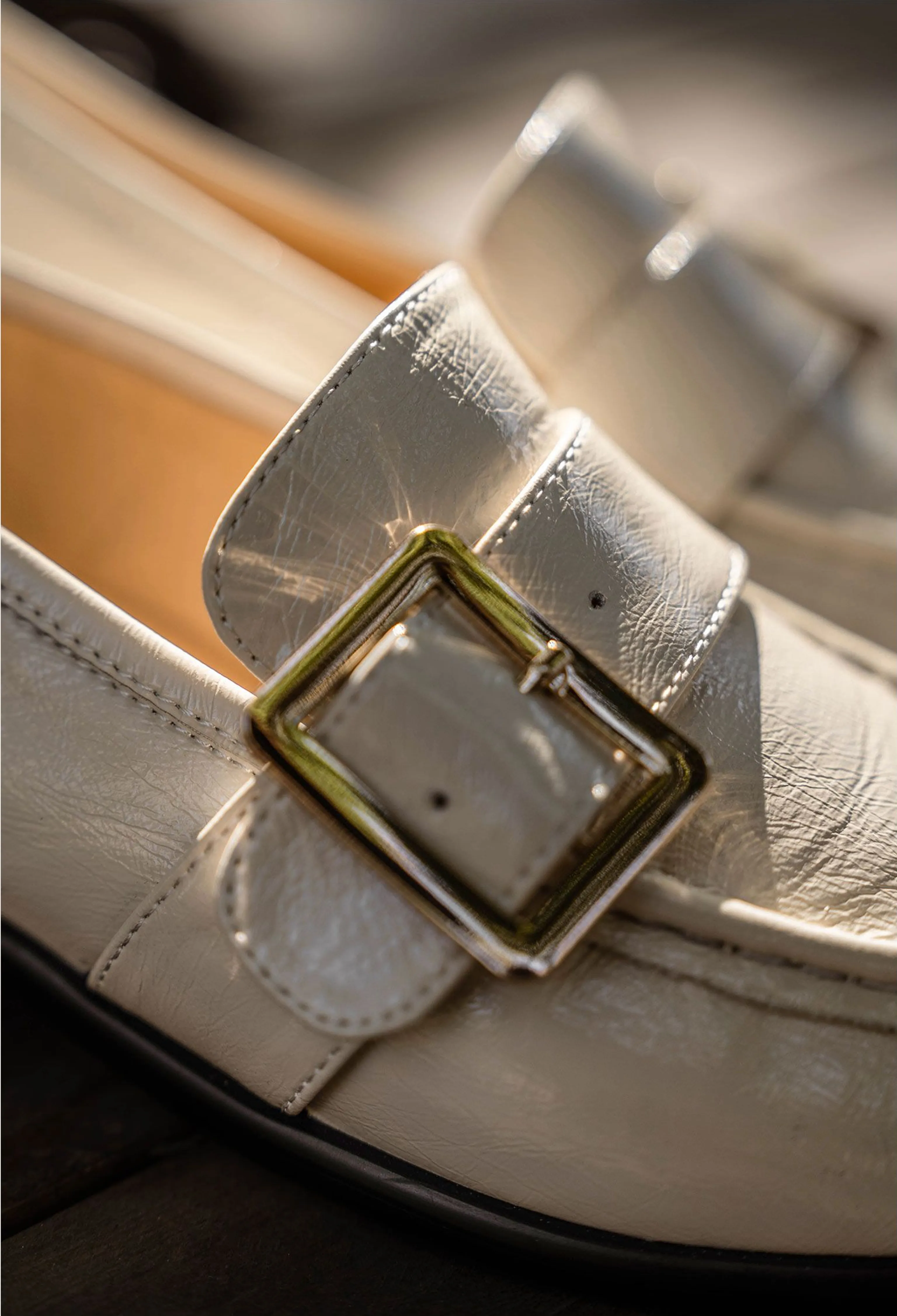 Square-Buckle Leather Loafers - Image 9