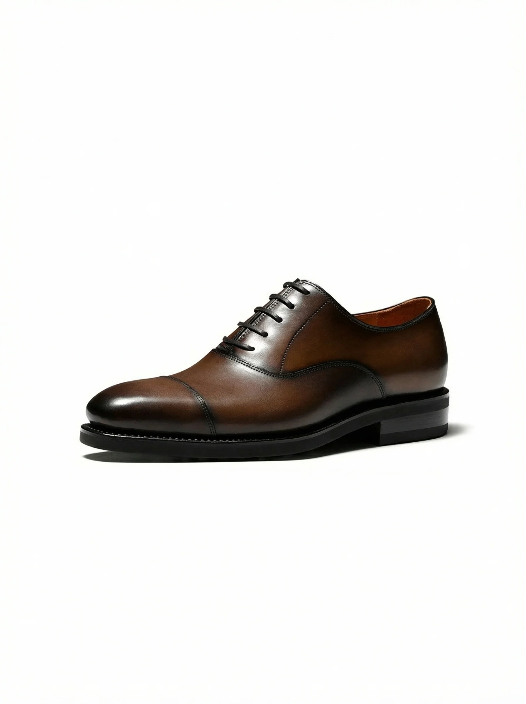 Square Cap-Toe Oxford Shoes