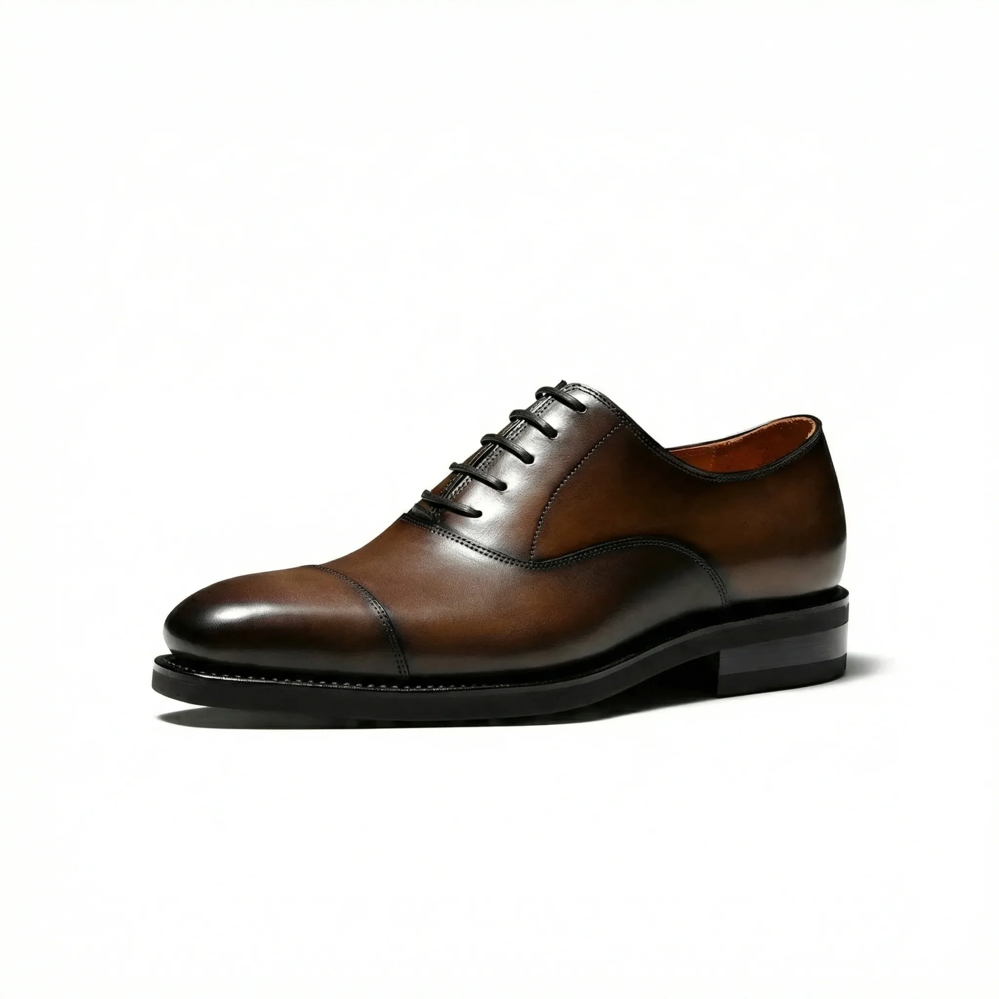 Square Cap-Toe Oxford Shoes - Image 2