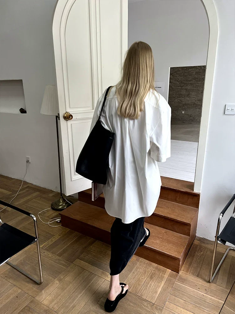 Square Collar Oversized Shirt - Image 3