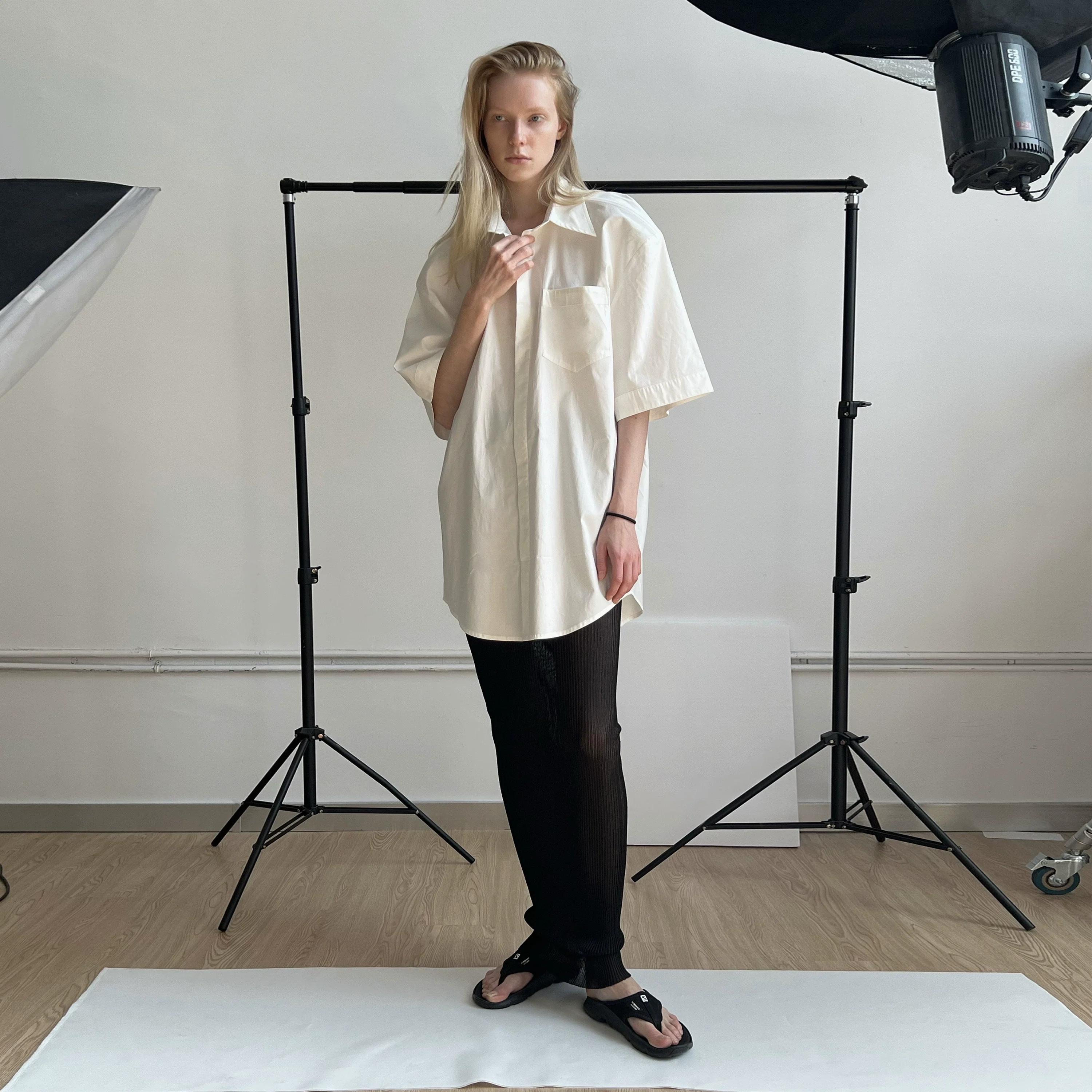 Square Collar Oversized Shirt - Image 6
