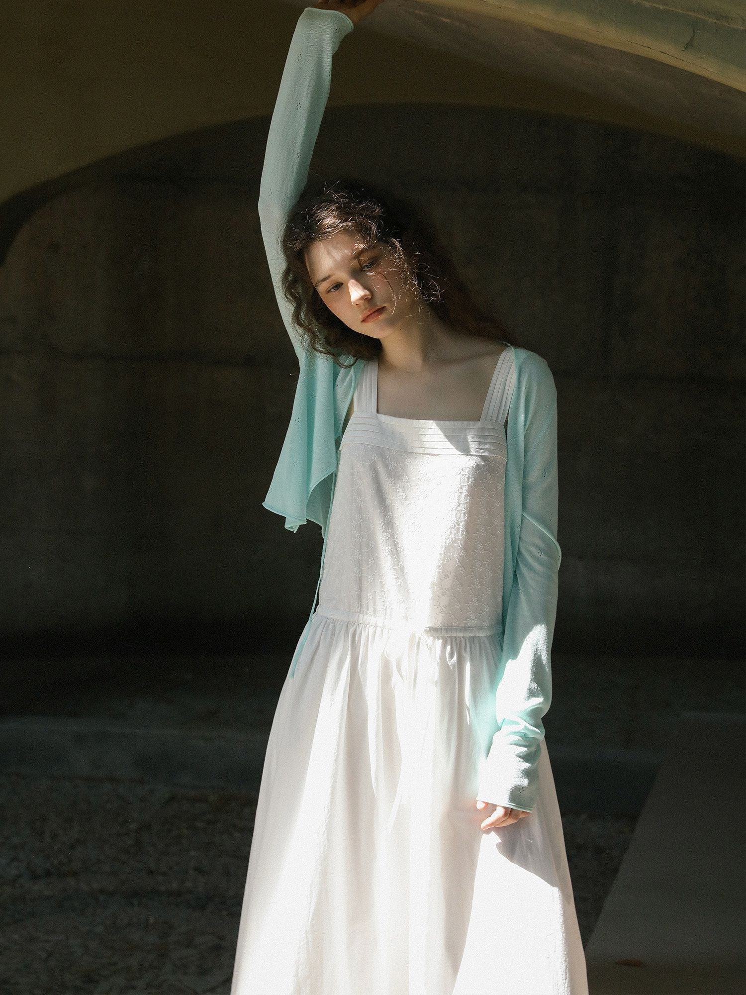 Square-Neck Drawstring Dress - Image 2
