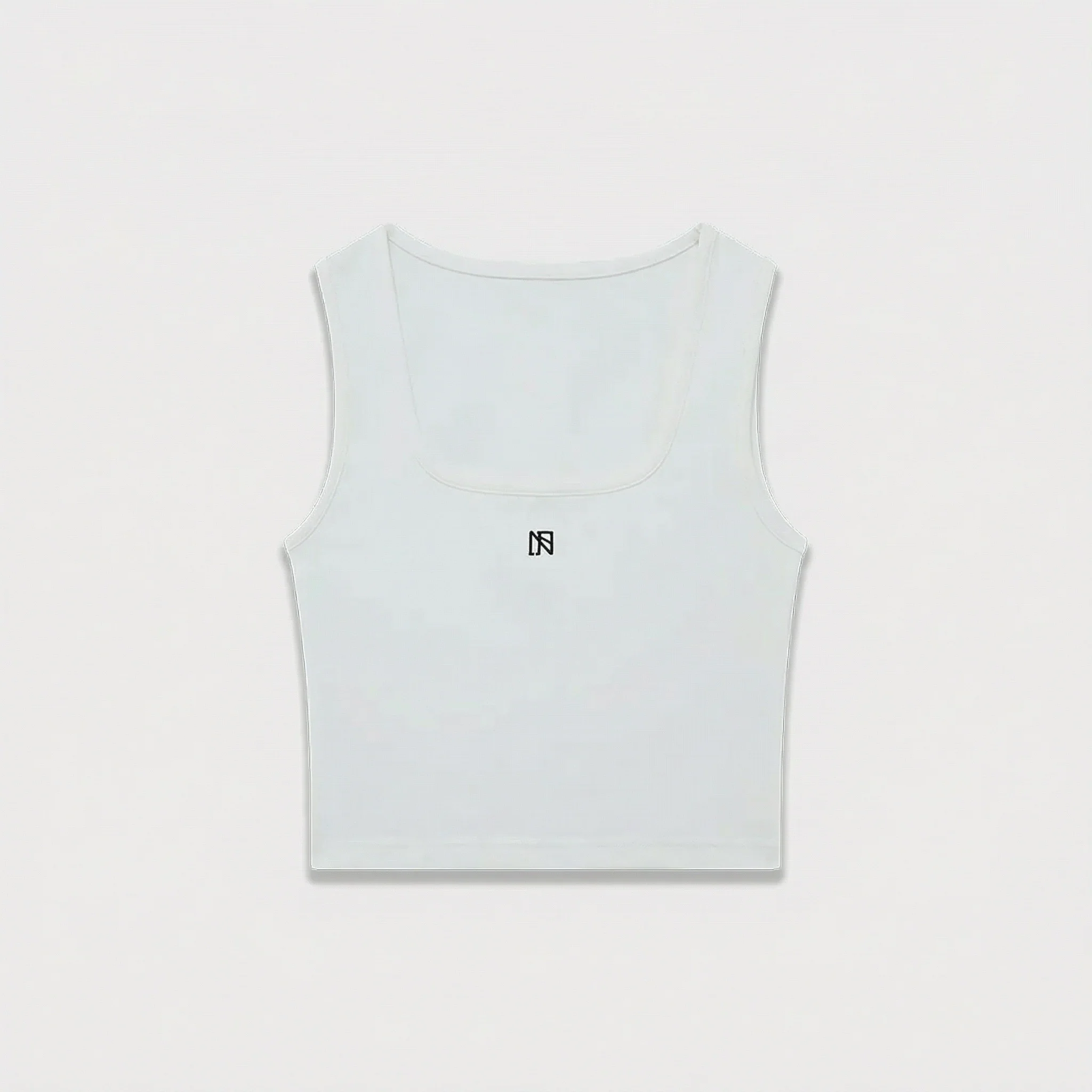 Square Neck Logo Crop Top