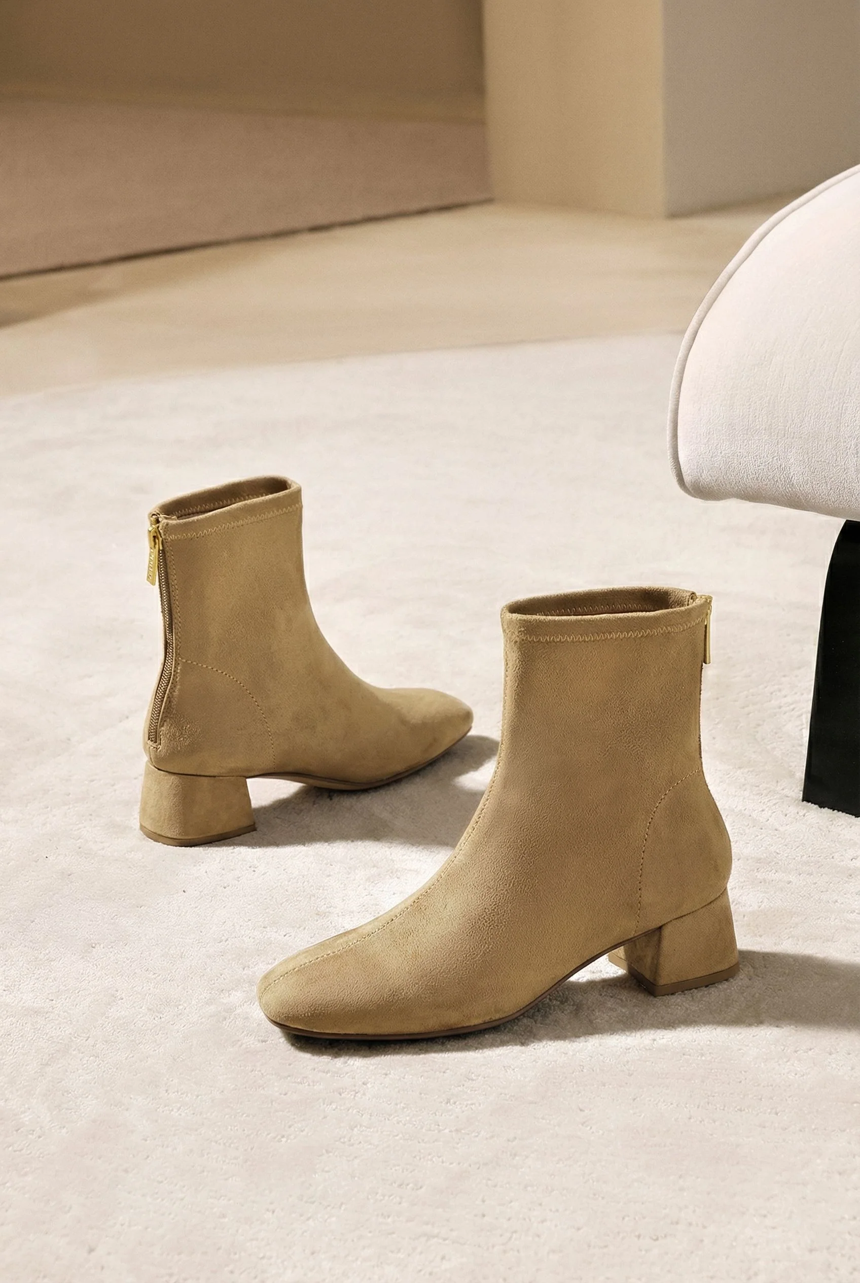 Square-Toe Ankle Boots - Image 4