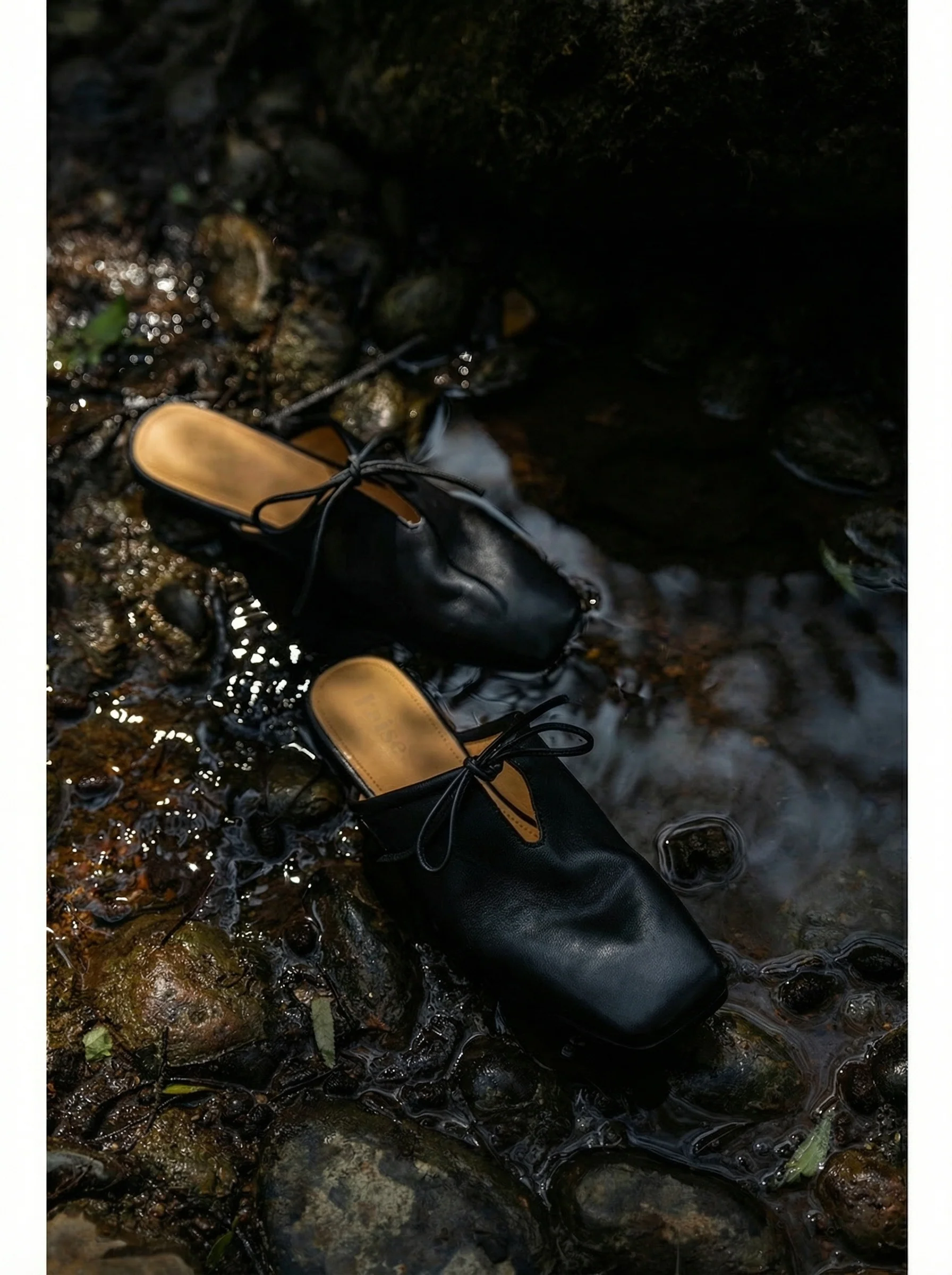 Square-Toe Bow Leather Mule - Image 4