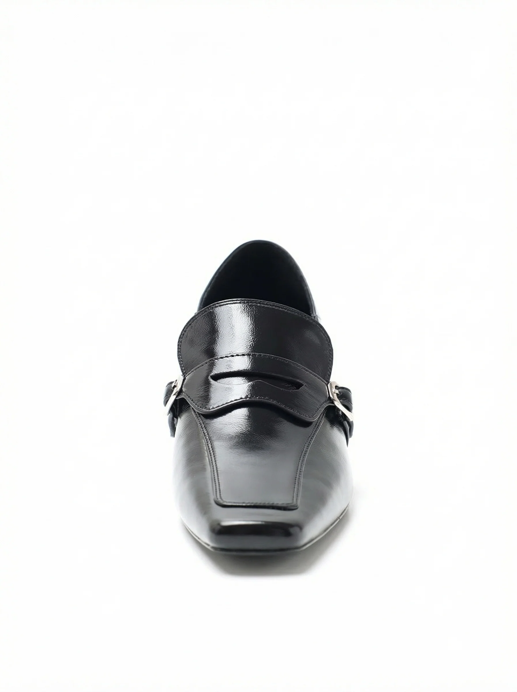 Square-Toe Buckle Loafers - Image 3